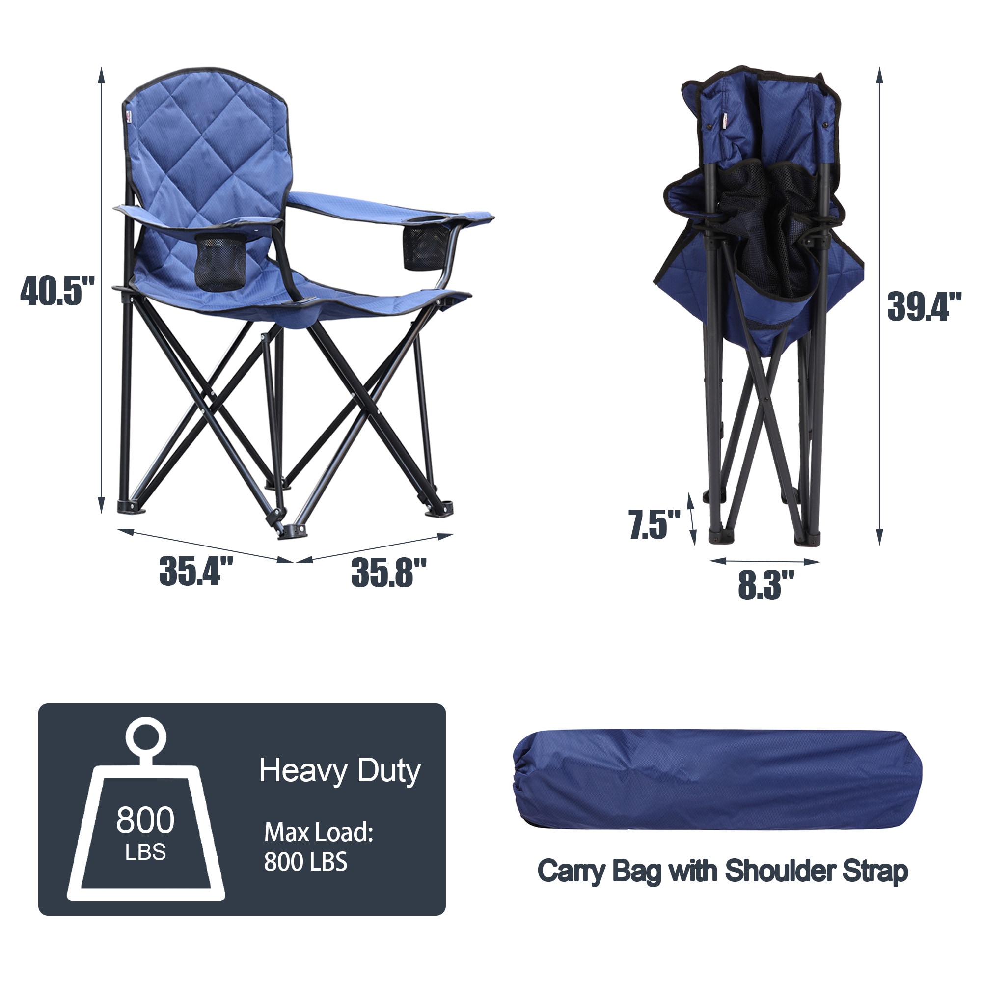 Clihome CL-P2AC2409XBU1 Beach-Camping-Chairs - View #4