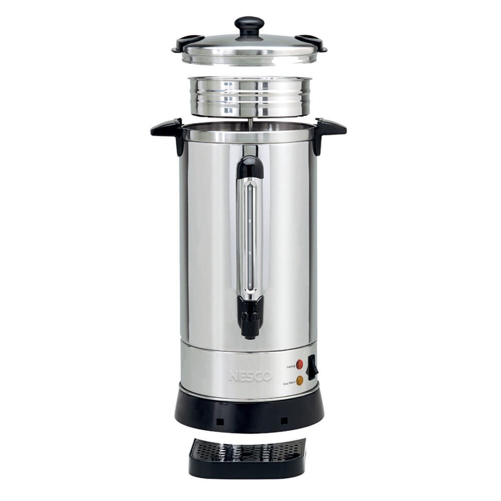 Winco ECU-50A, 2 Sets/Pack, Commercial 50-Cup (8L) Stainless Steel Coffee Urn, 110-120V, 950W