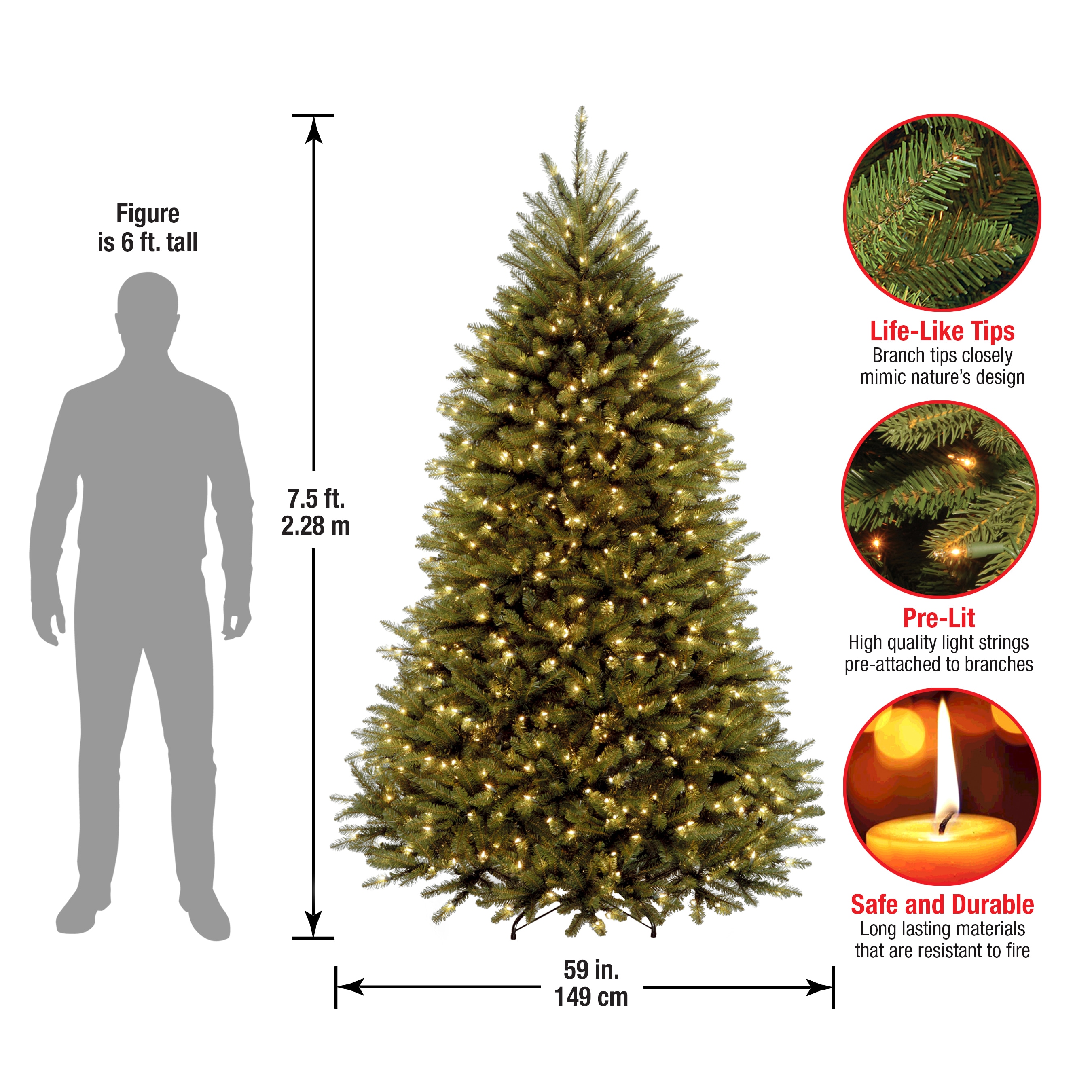 National Tree Company DUH-75LO-S Artificial-Christmas-Trees - View #5