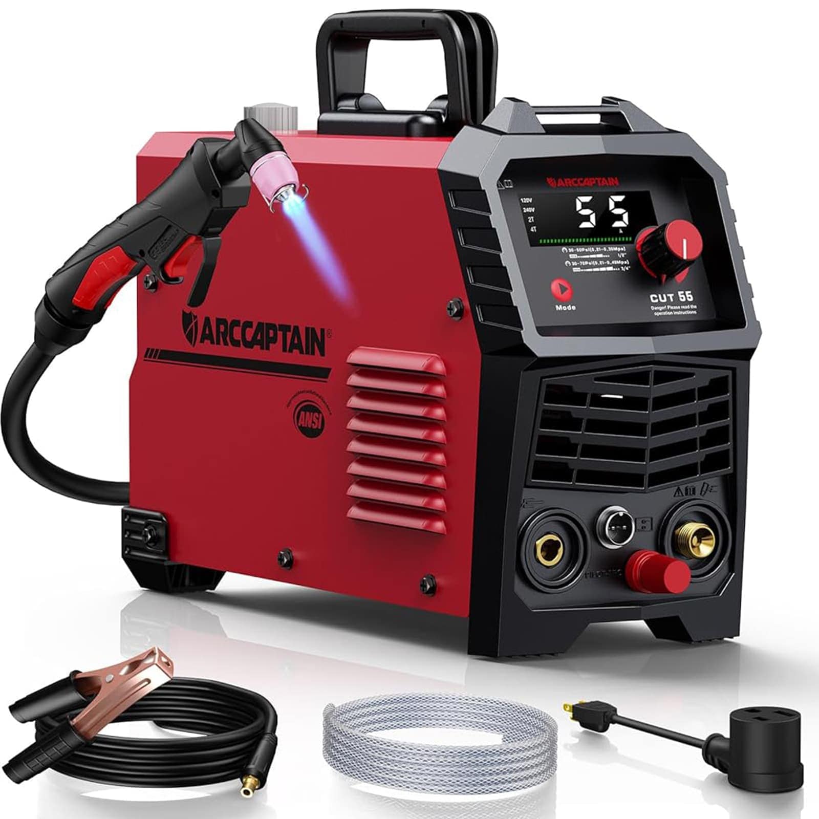 Arccaptain 120 or 240 -Volt 55 -Amp Plasma Cutter with Large LED Display