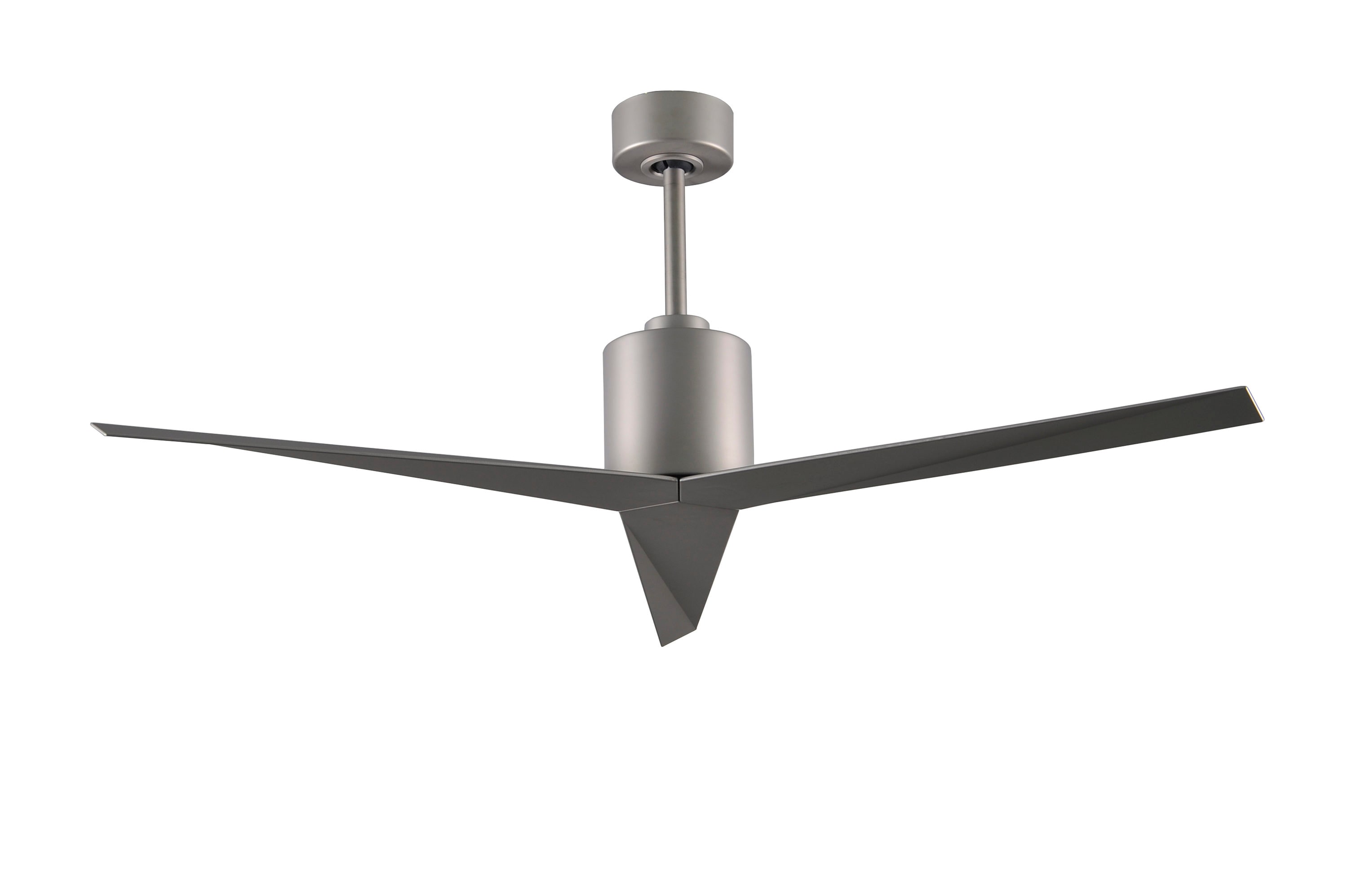 Matthews Fan Company EK-BN-BN Eliza 56-in Outdoor Brushed Nickel with Brushed Nickel Blades Ceiling Fan Without Light - Remote Included ( 3 -Blade )