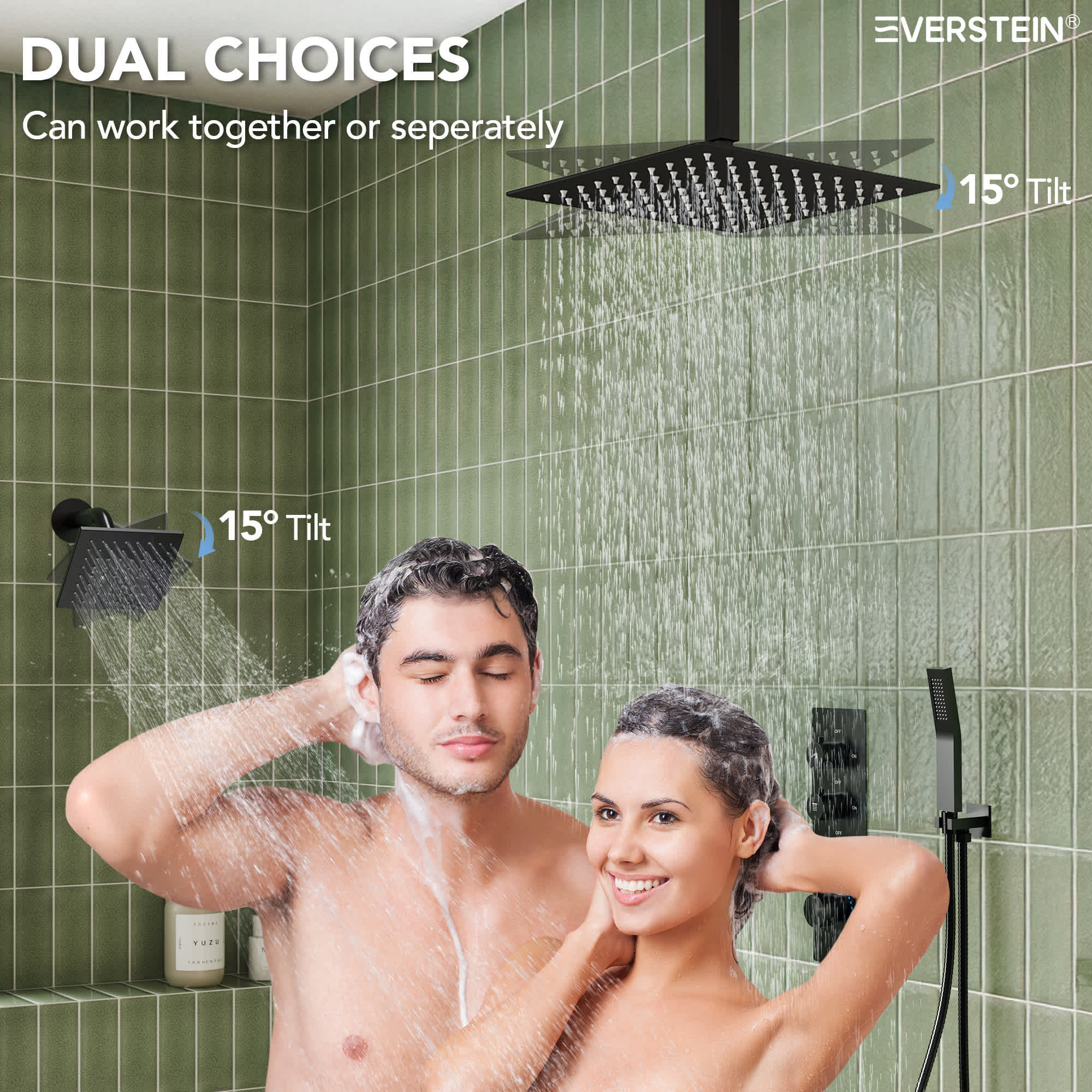 EVERSTEIN SFS-1061-BK16 Tub-Shower-Faucets - View #3