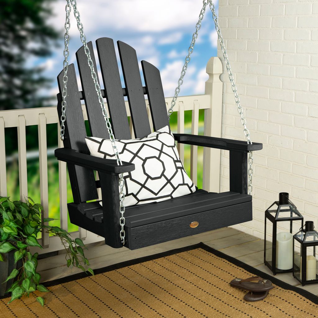 highwood AD-SW2CW23-BKE The Classic Westport 1 -person Black Recycled plastic Outdoor Swing