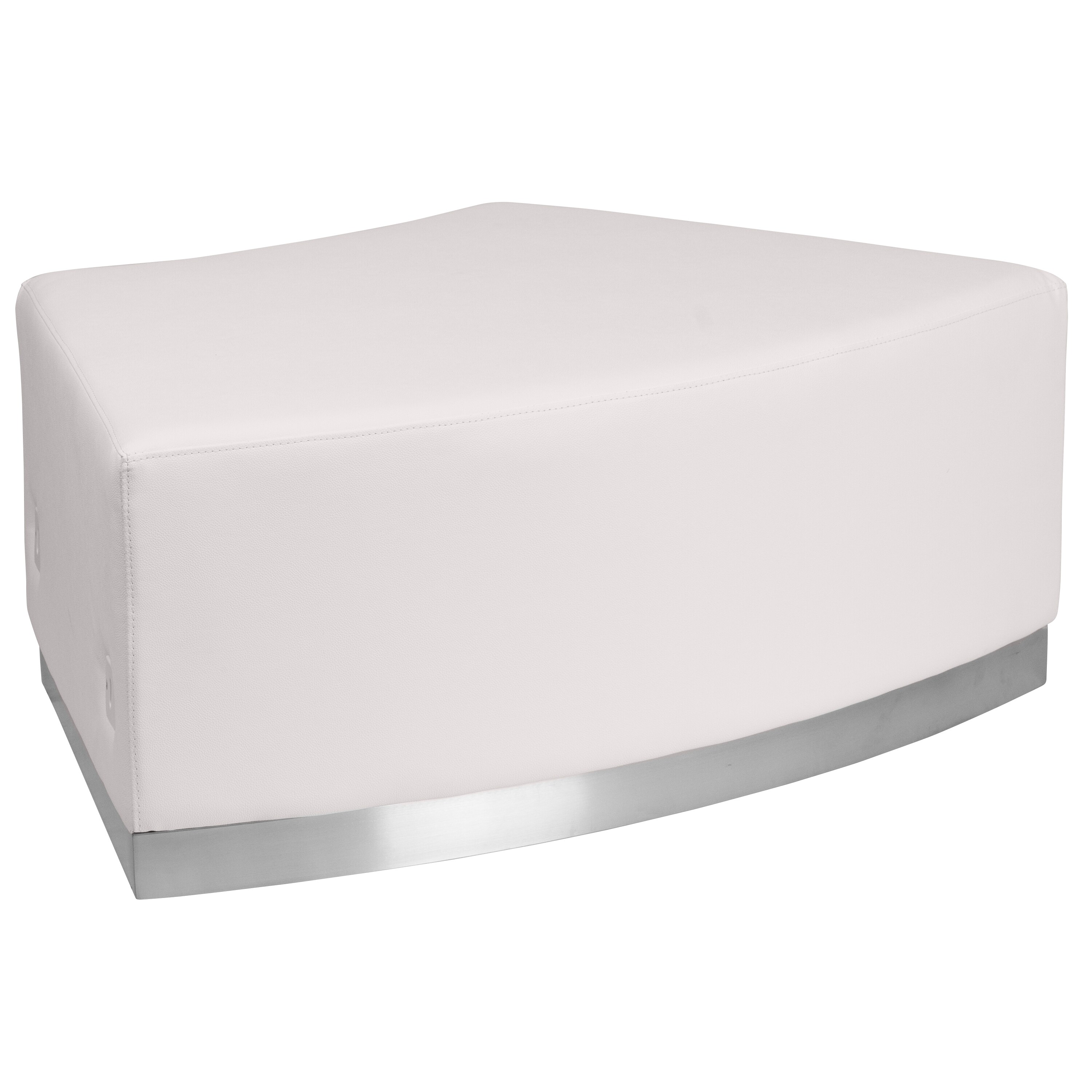 Flash Furniture 889142085522 HERCULES Alon Series Modern Melrose White Faux leather Accent Chair