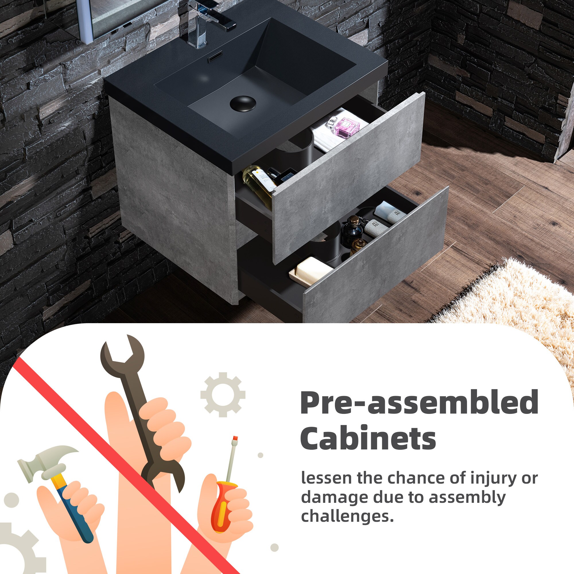 Woodbridge LVT1410 Bath-Vanity-Combo - View #9