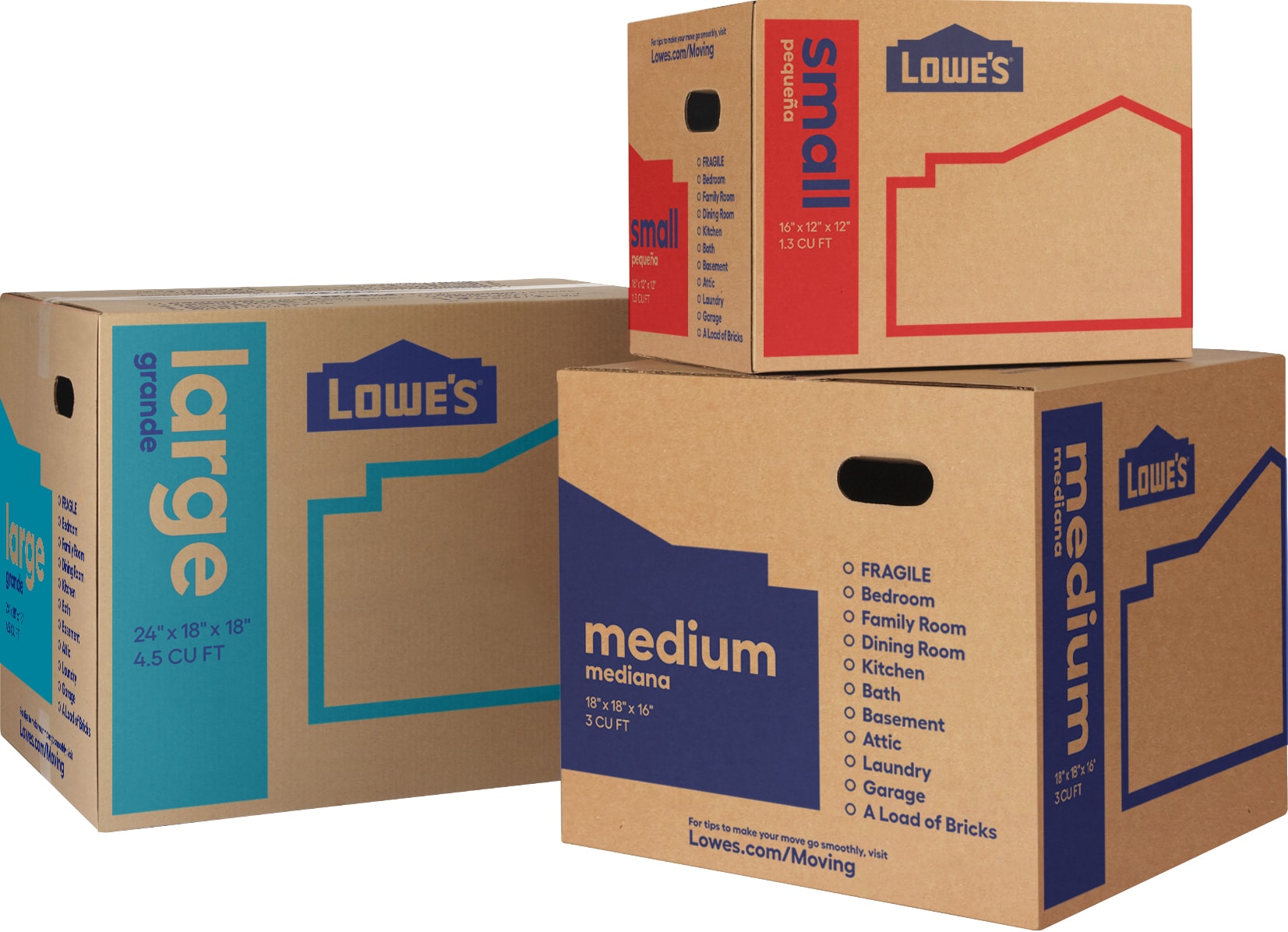10 Premium Large Moving Boxes with Handles 18 x 18 x 24 