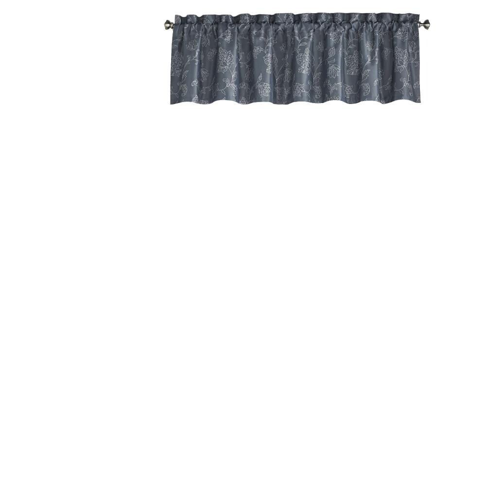Eclipse 15654052018MDN Mallory 18-in Midnight Polyester Rod Pocket Valance