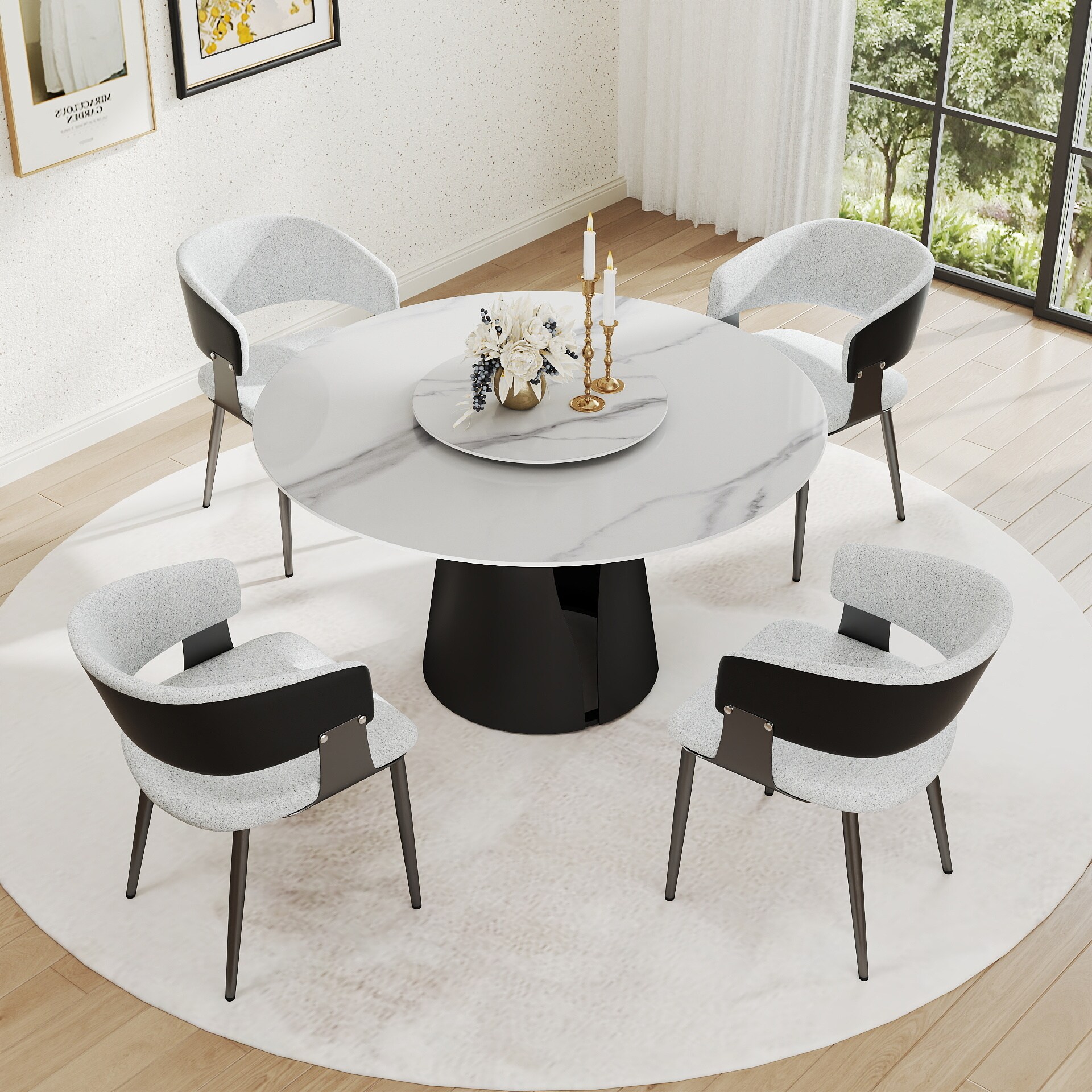 BuotiqHom DH-AT-135W60W3B Dining-Tables - View #2