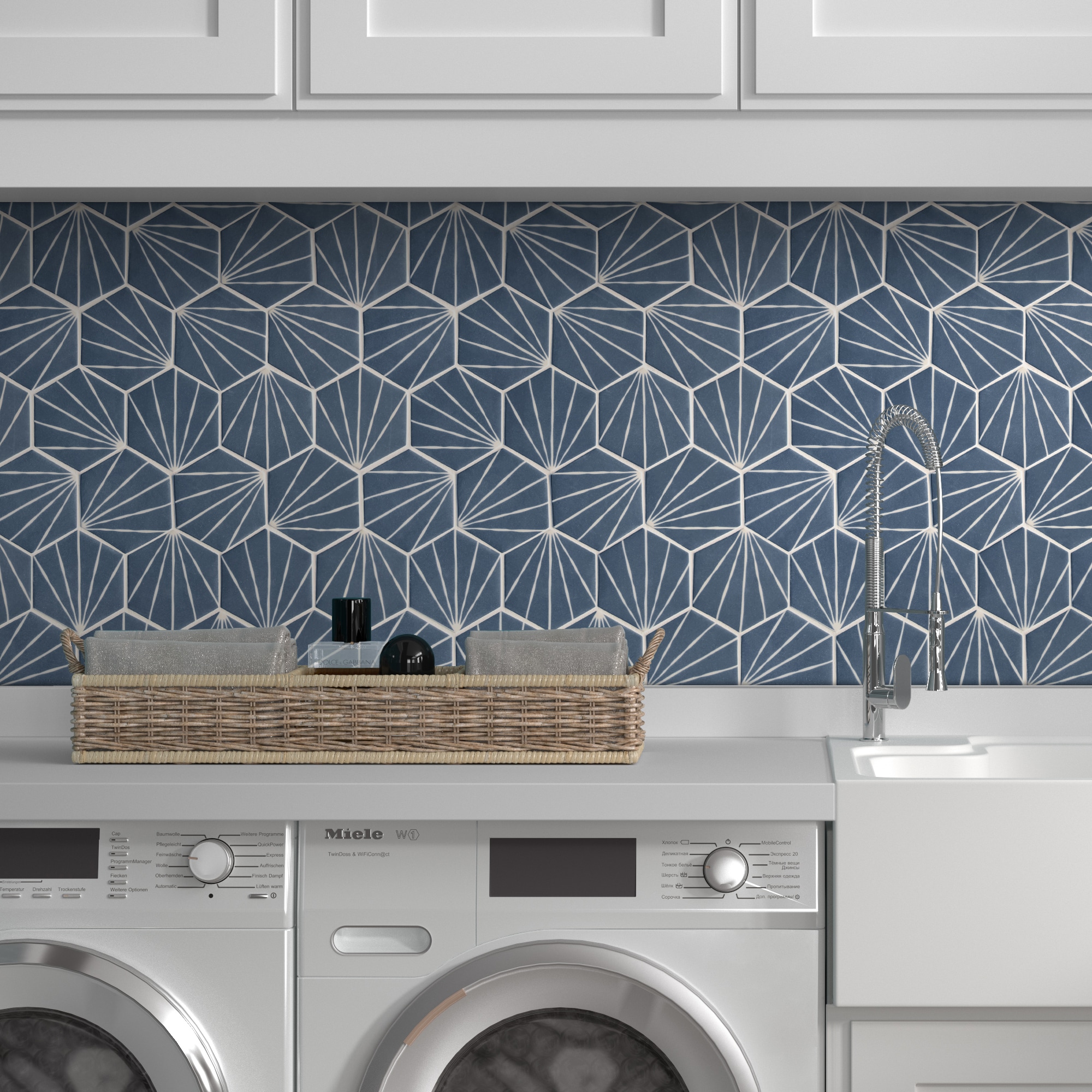 SUNWINGS HEXART-BLU-10 Ceramic-Tile - View #4
