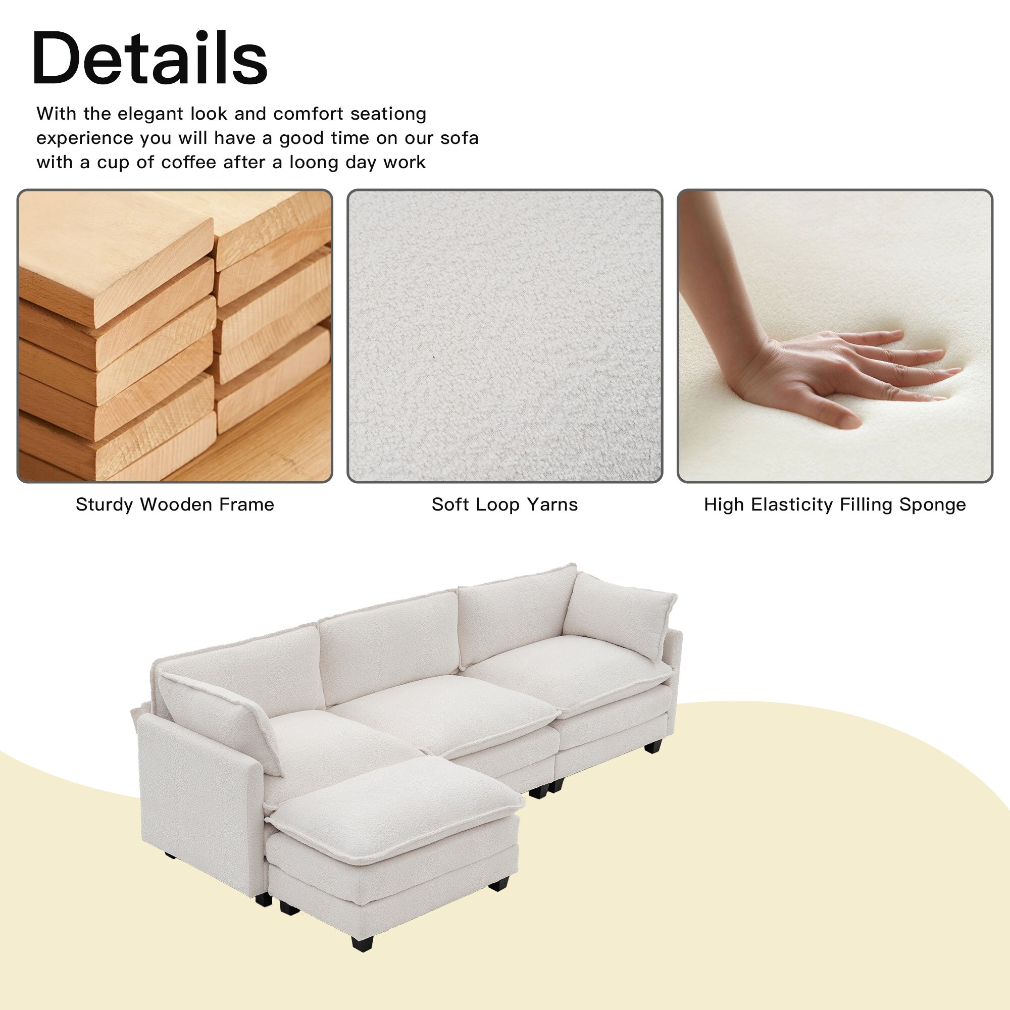 VOUA SAF-DXGQQ-BE Sofas-Loveseats - View #8