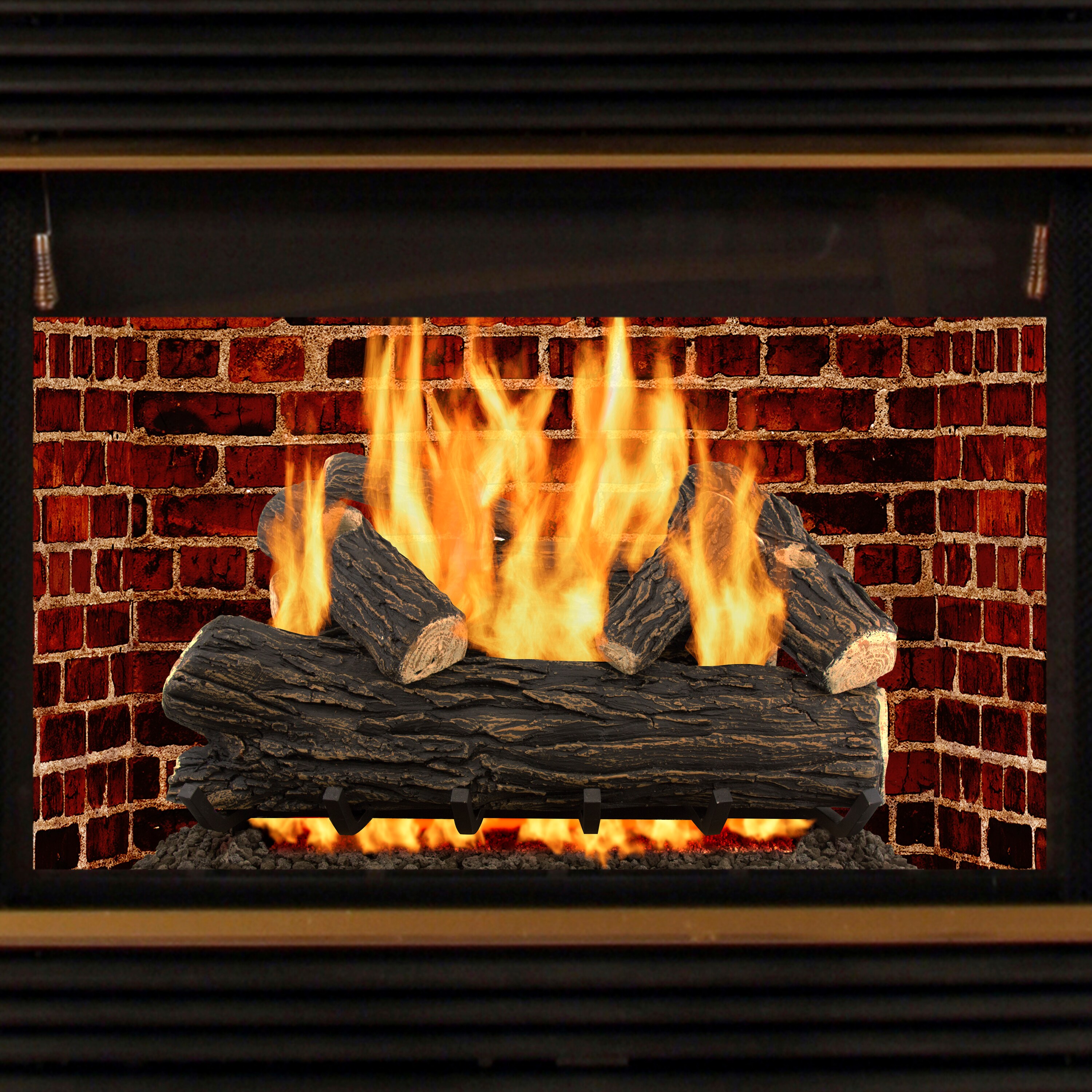 Pleasant Hearth 20-in W Natural Wood Electric Fireplace Logs at