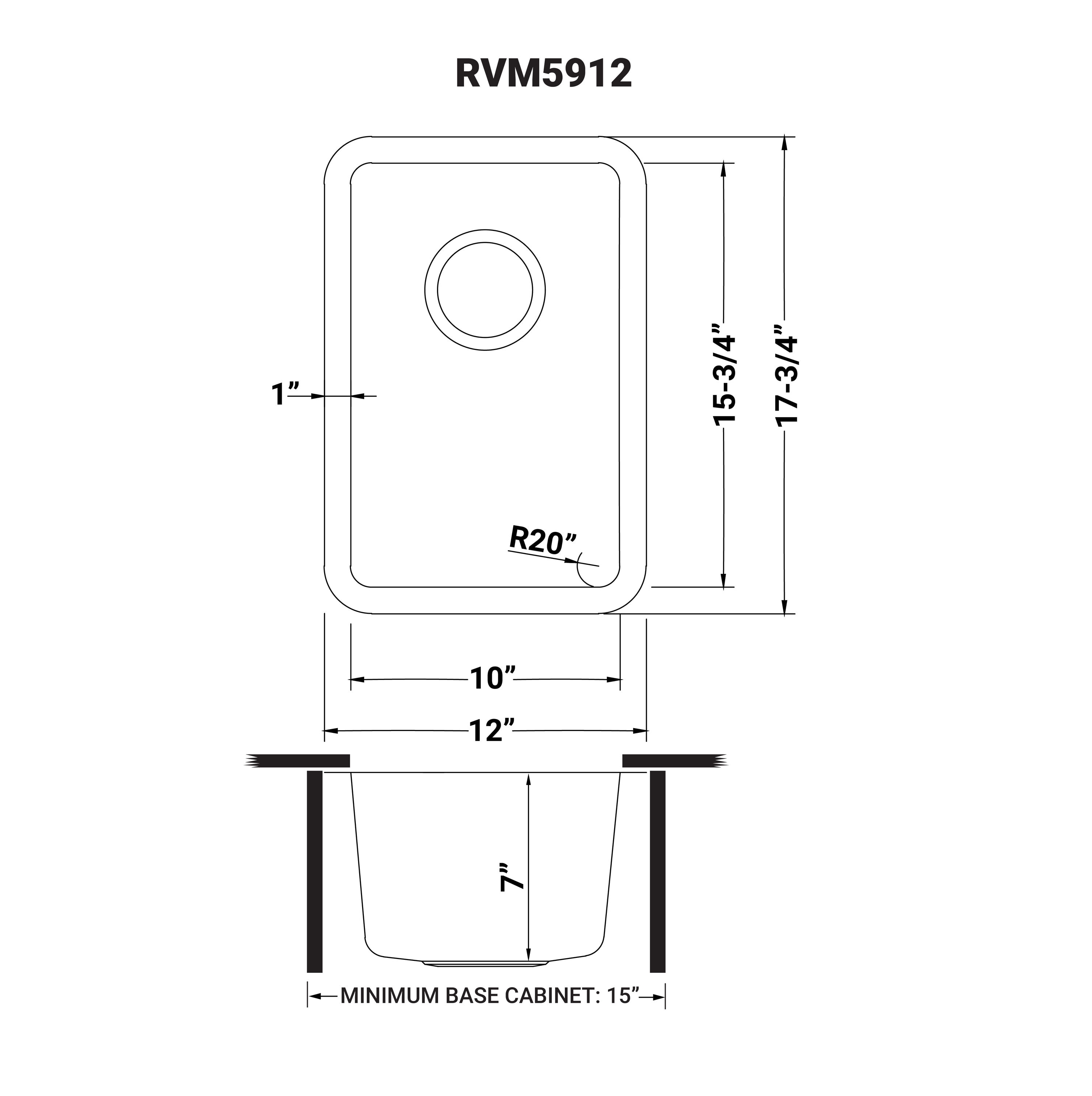 Ruvati RVM5912 Bar-Prep-Sinks - View #10