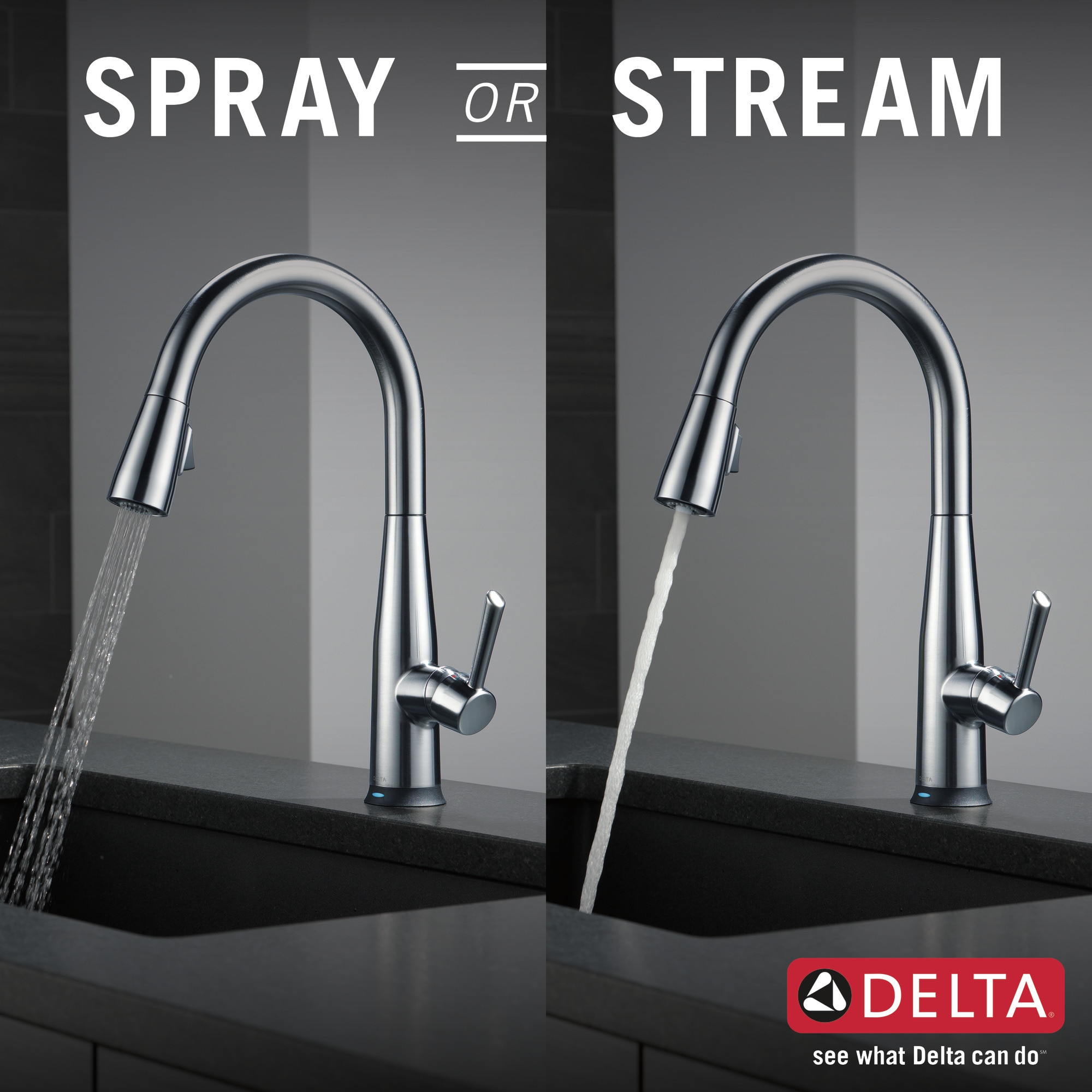 Delta Essa Touch2O Arctic Stainless Single Handle Pulldown Touch