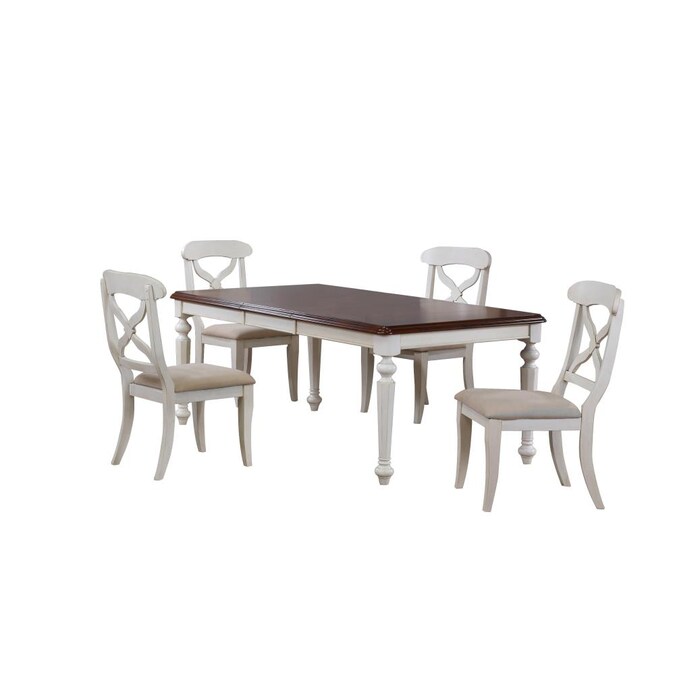 Sunset Trading Andrews Antique White, Antique White Distressed Dining Room Chairs