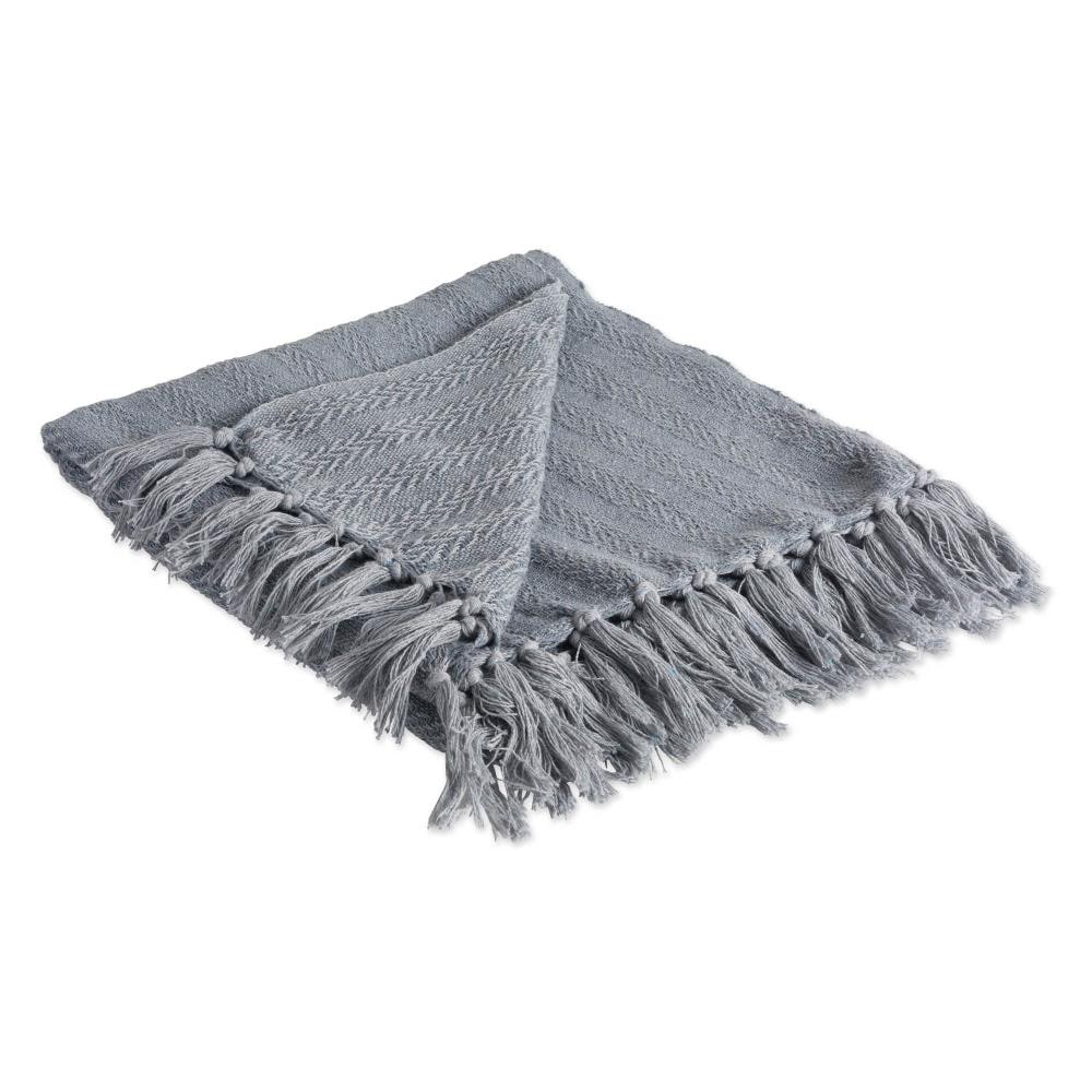 DII CAMZ10598 Cool gray 50-in x 60-in Cotton Throw