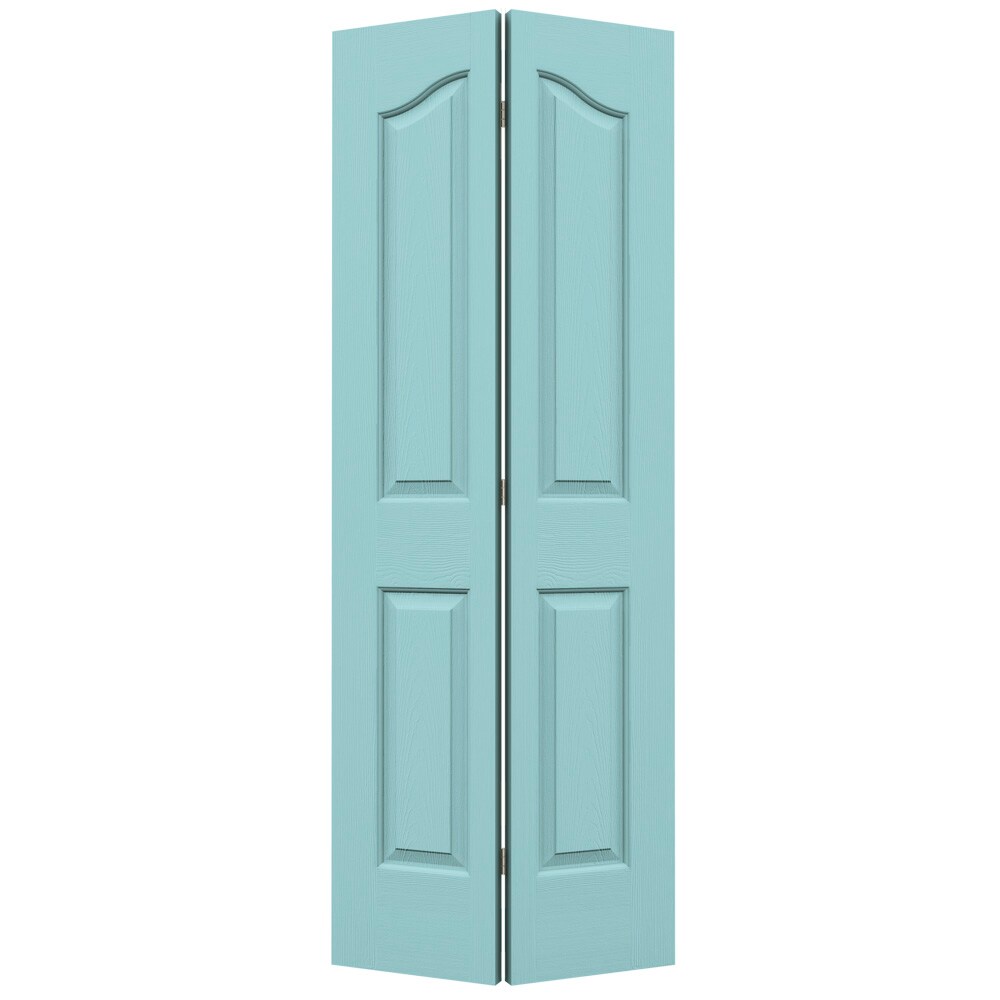 JELD-WEN LOWOLJW184400085 Provincial Sea Mist Hollow Core Molded Composite Bi-Fold Closet Interior Door with Hardware (Common: 32-in x 80-in; Actual: 31.5-in x 79-in)