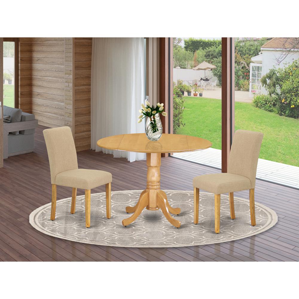 East West Furniture DLAB3-OAK-04 Dining-Sets - View #2