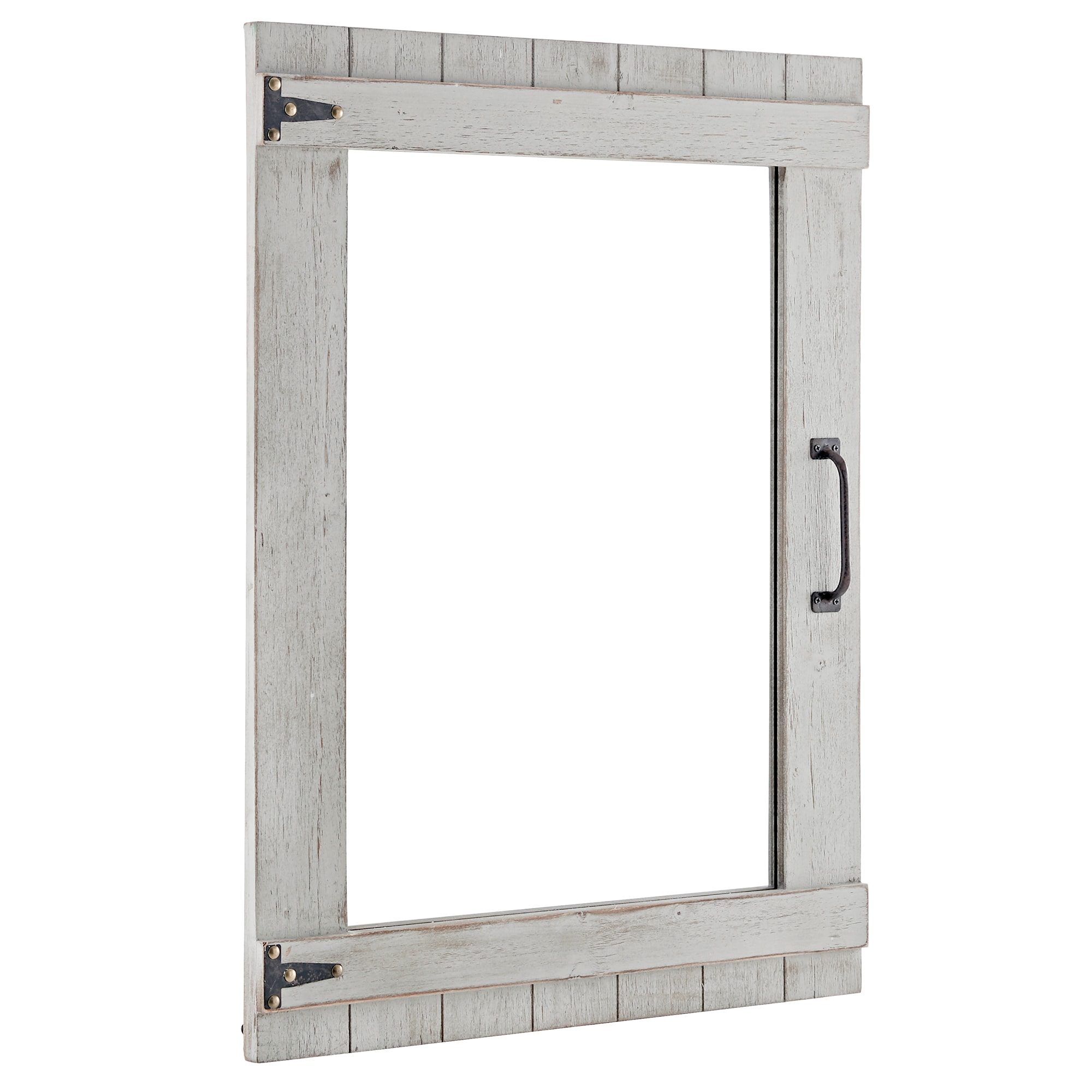 FirsTime FirsTime and Co 24-in W x 32-in H Rustic Gray Framed Wall Mirror  in the Mirrors department at