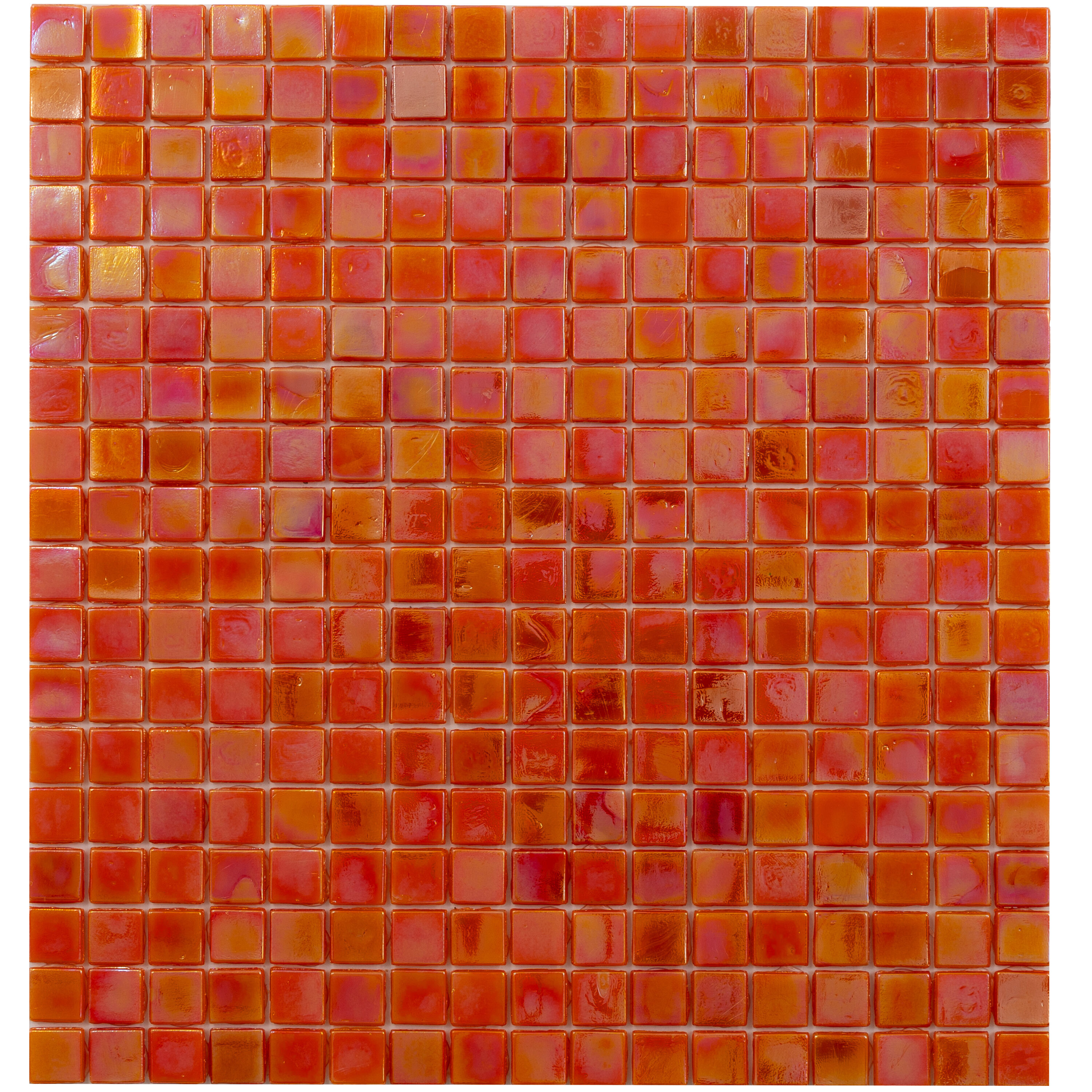 Apollo Tile Skosh Red-orange 11-1/2-in x 11-1/2-in Glossy Glass Uniform Squares Floor and Wall Tile (18.69-sq. ft/ Carton)