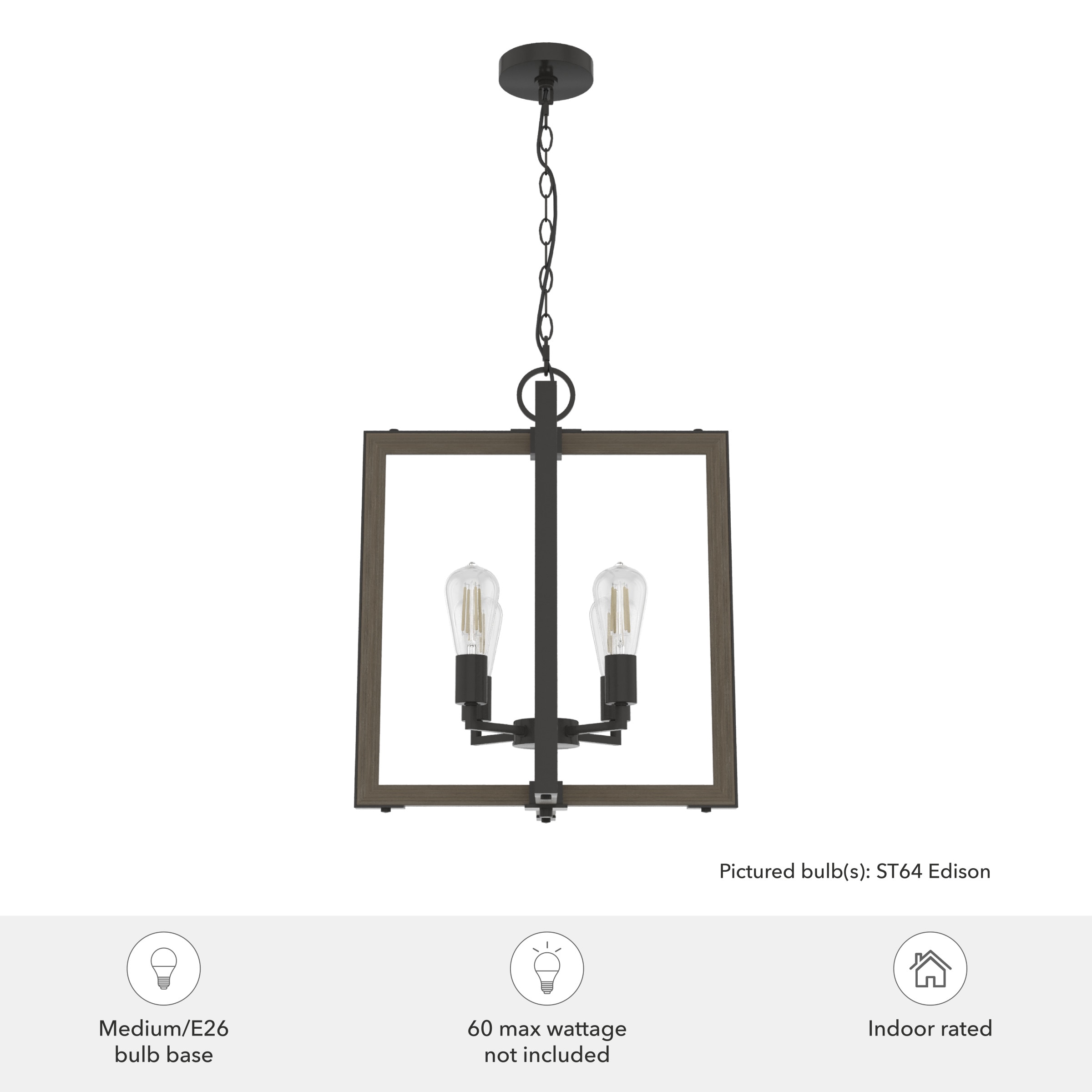 Noble Bronze 18.5" Modern Rustic Pendant Light Fixture