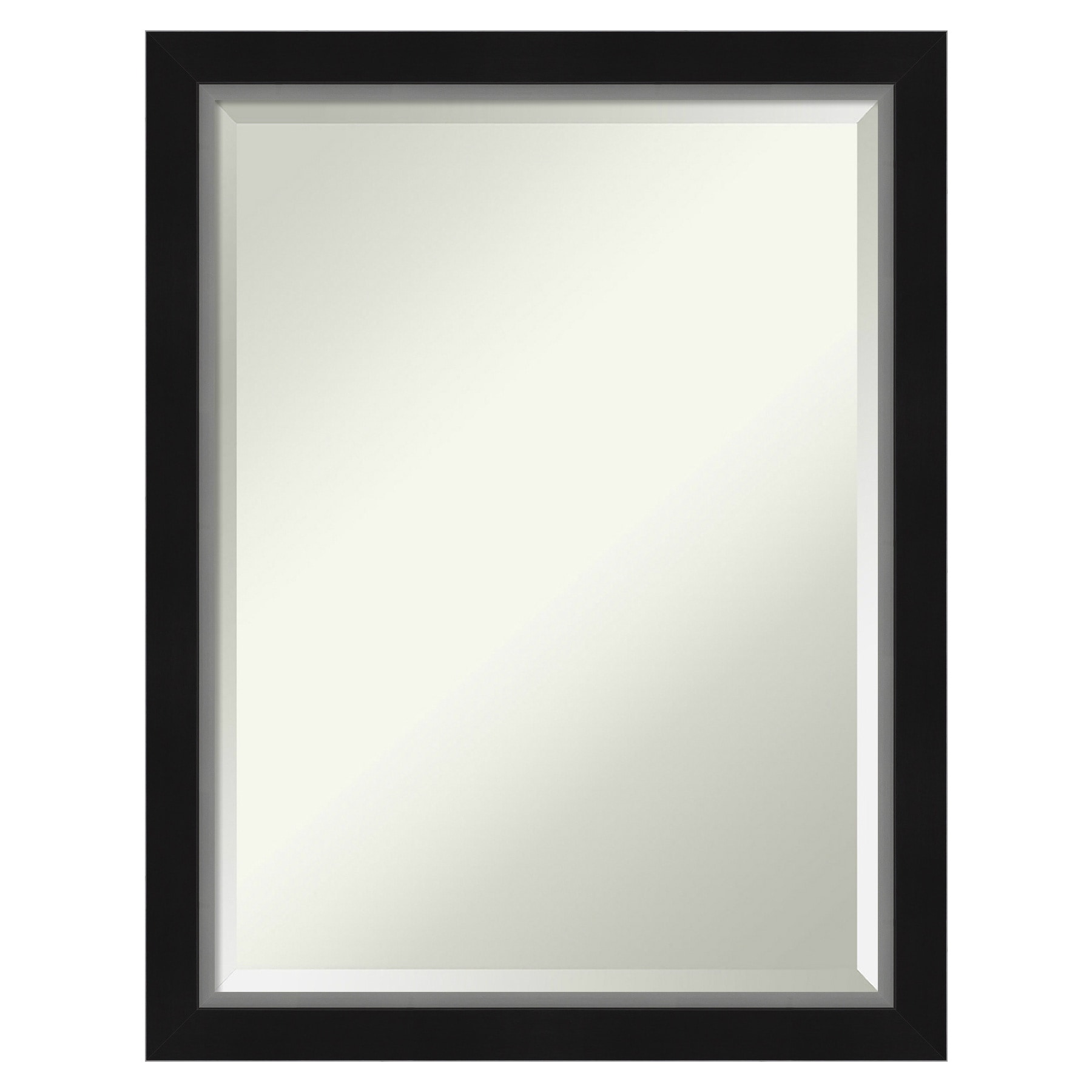Amanti Art A17005479756 Eva 21.12-Inches x 27.12-Inches Framed Rectangle Bathroom Vanity Mirror ( Satin Black )
