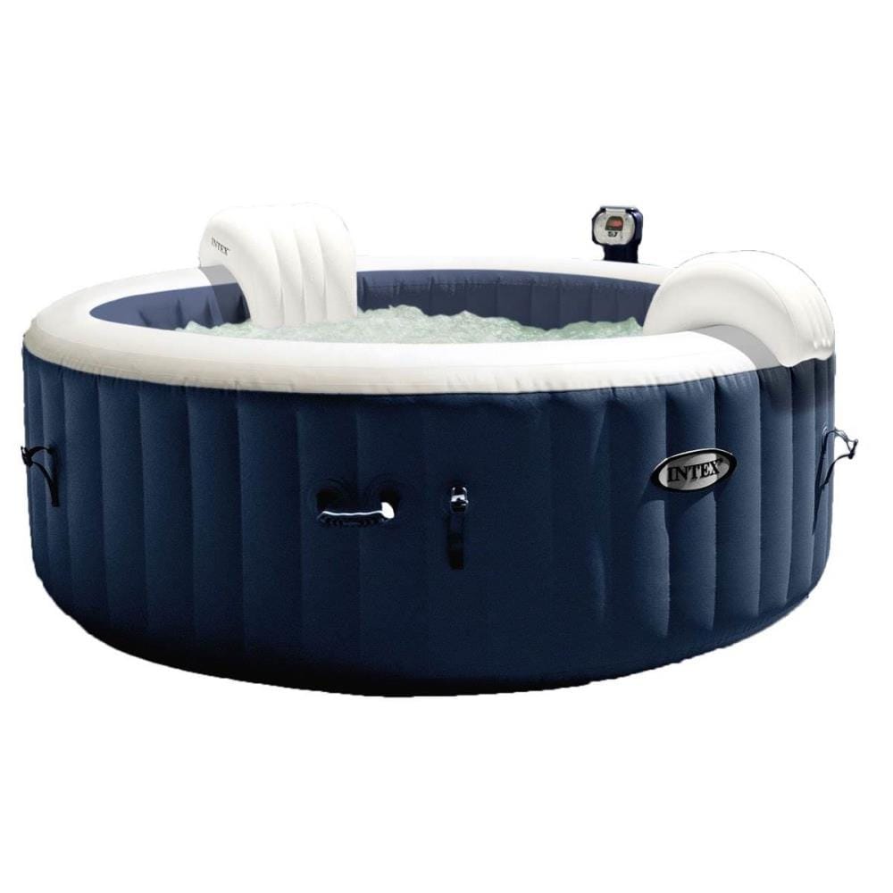 Intex Intex Pure Spa 4-Person Inflatable Hot Tub and Qualco 3 Month Spa ...