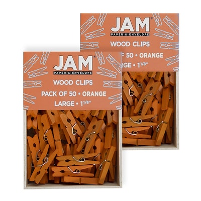 Jabinco (Pack of 50) Wooden Clothespins About 2-7/8 Long