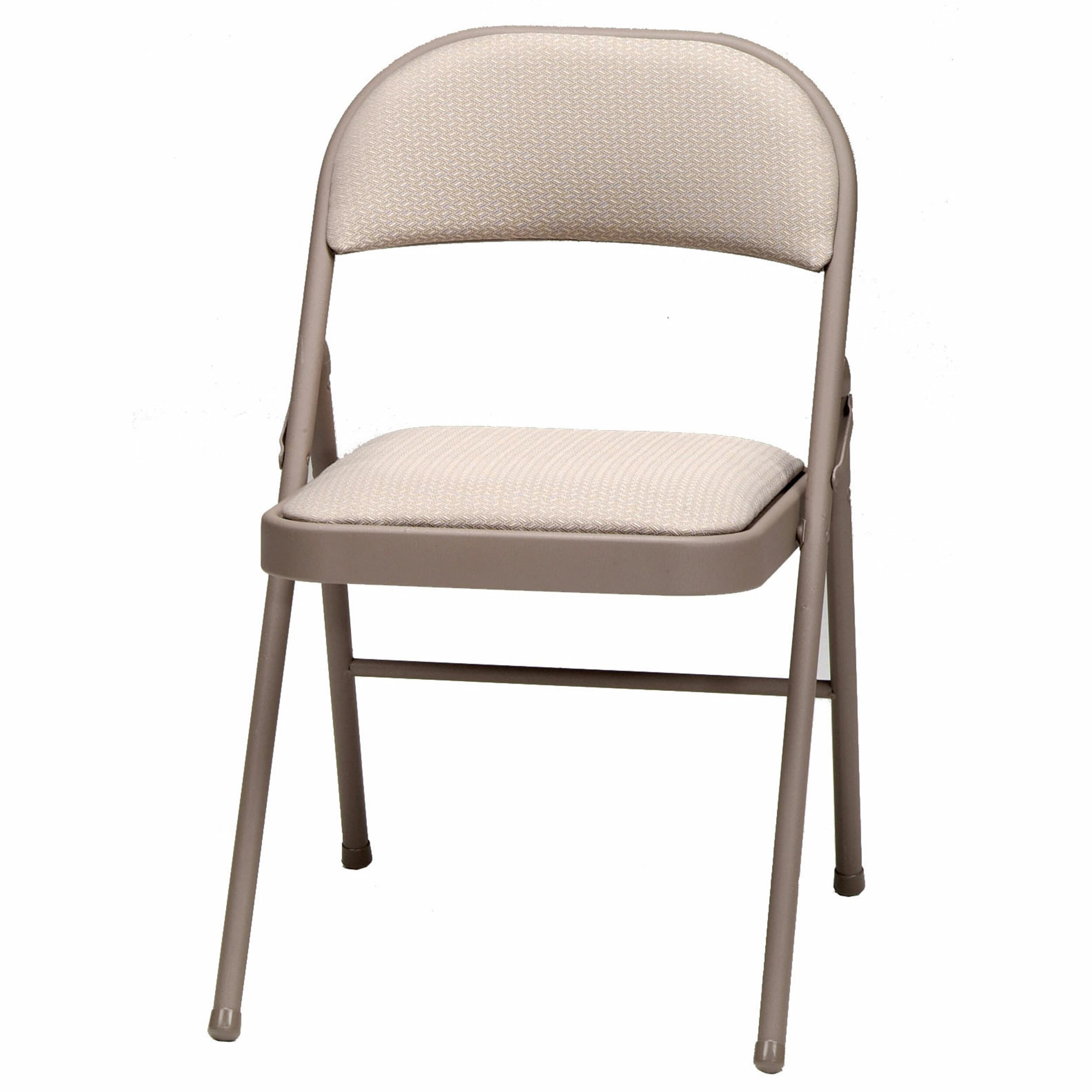 Meco Corporation 188686 4 -Pack Grey Residential Standard Folding Chair with Padded Seat ( Indoor or outdoor )