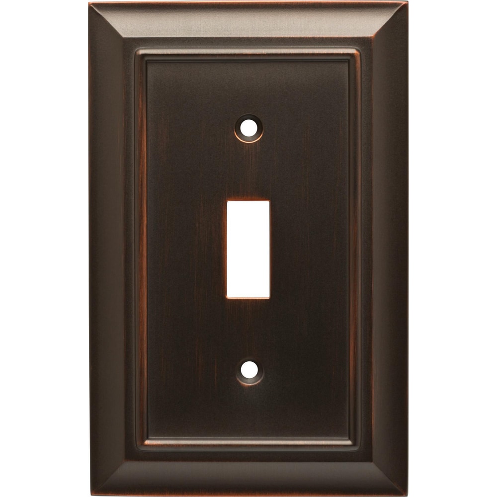 Brainerd W10087-BZM-UC Architectural 1-Gang Standard Size Bronze Matte Natural Fiber Indoor Toggle Wall Plate