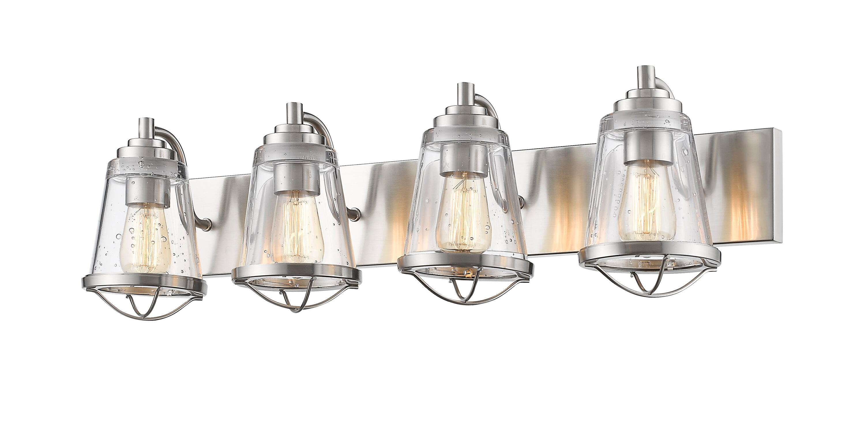 Z-Lite 444-4V-BN Mariner 32-in 4 -Light Brushed Nickel Coastal Vanity light