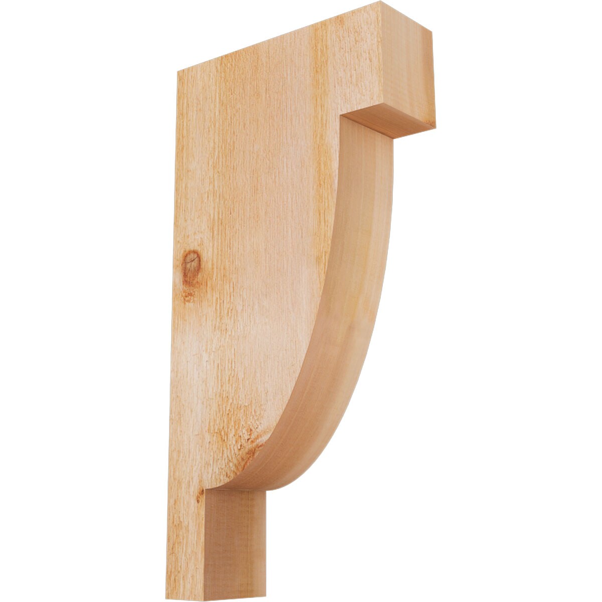 Ekena Millwork COR04X12X24ALP00RWR 4-in x 12-in x 24-in Alpine Unfinished Western Red Cedar Wood Paintable/Stainable Corbel