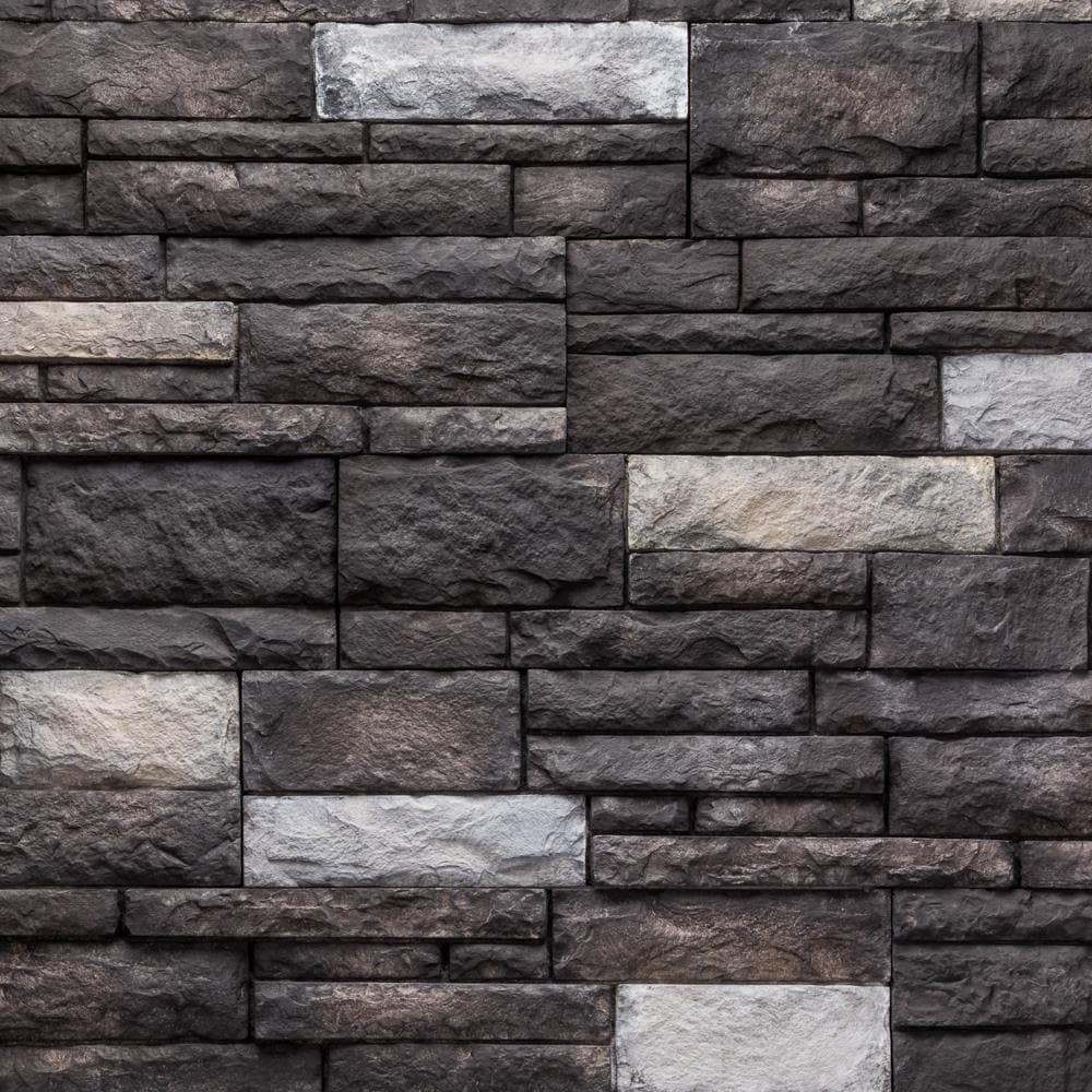 Versetta Stone Tight-Cut 4-sq ft Graphite Manufactured Stone Veneer ...