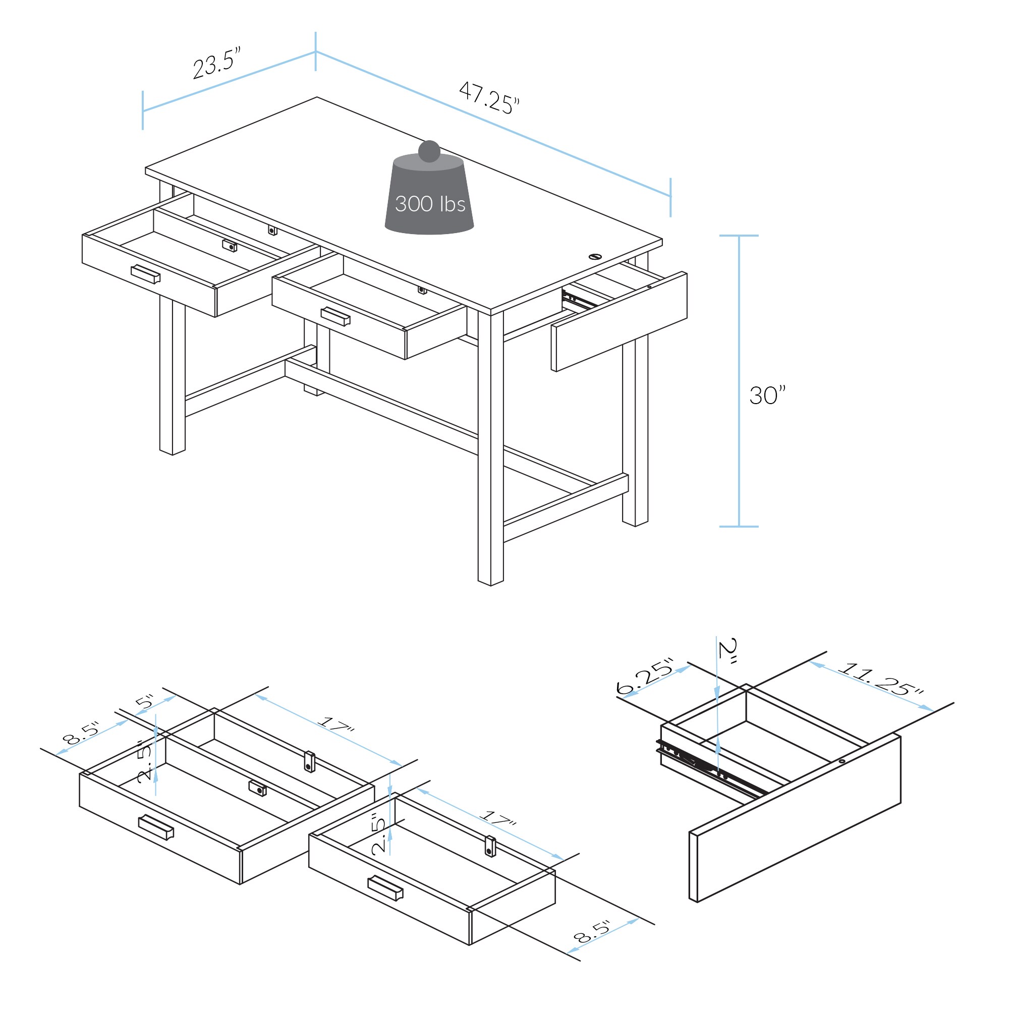 Casual Home 615-92 desks - View #7