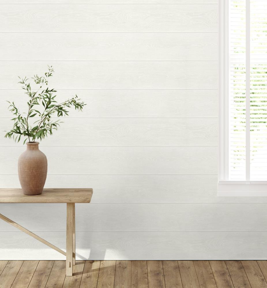 Stacy Garcia Home Faux Wooden Slats Peel and Stick Wallpaper - 20.5 in. W x 18 ft. L - Dove