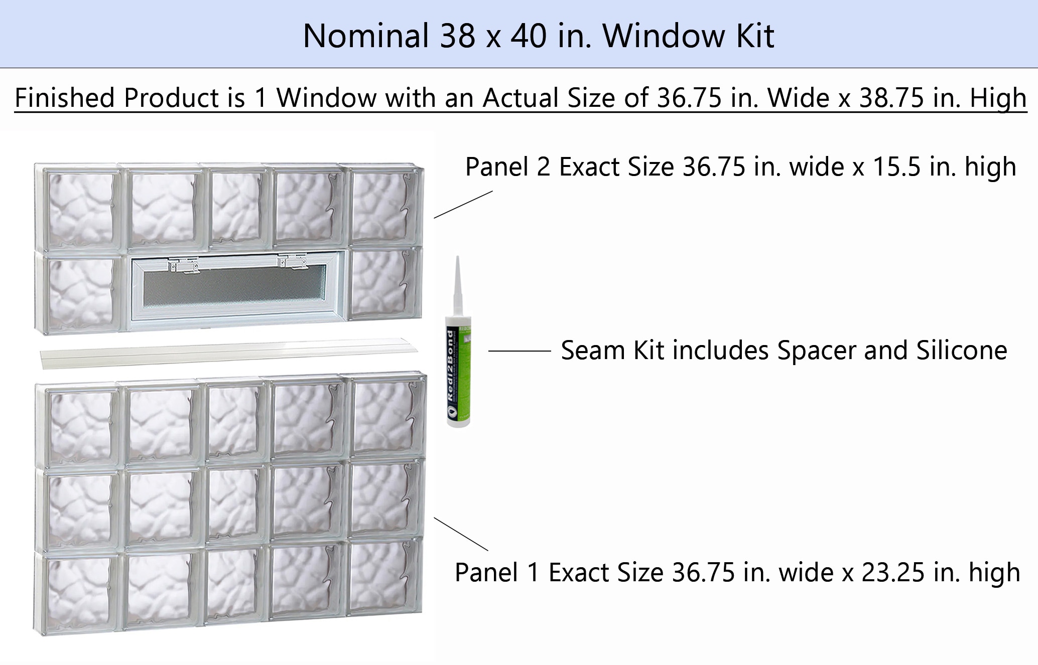 REDI2SET V3840DC Glass-Block-Windows - View #2