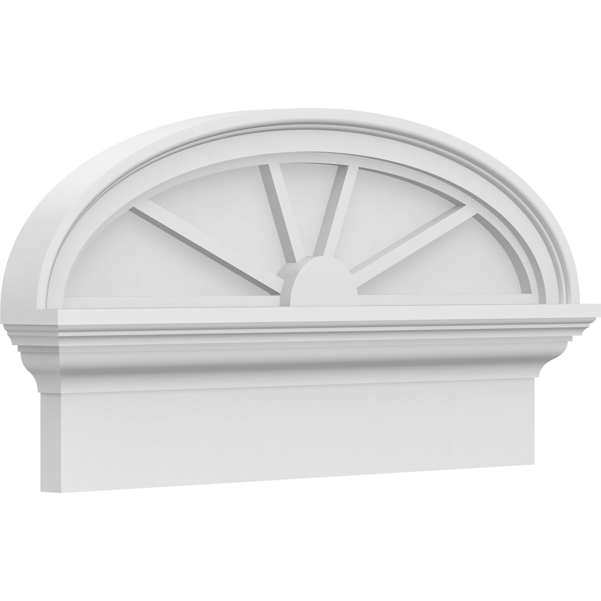 Ekena Millwork PEDPC024X130ELL04 24-in W x 12.875-in L PVC Pediment