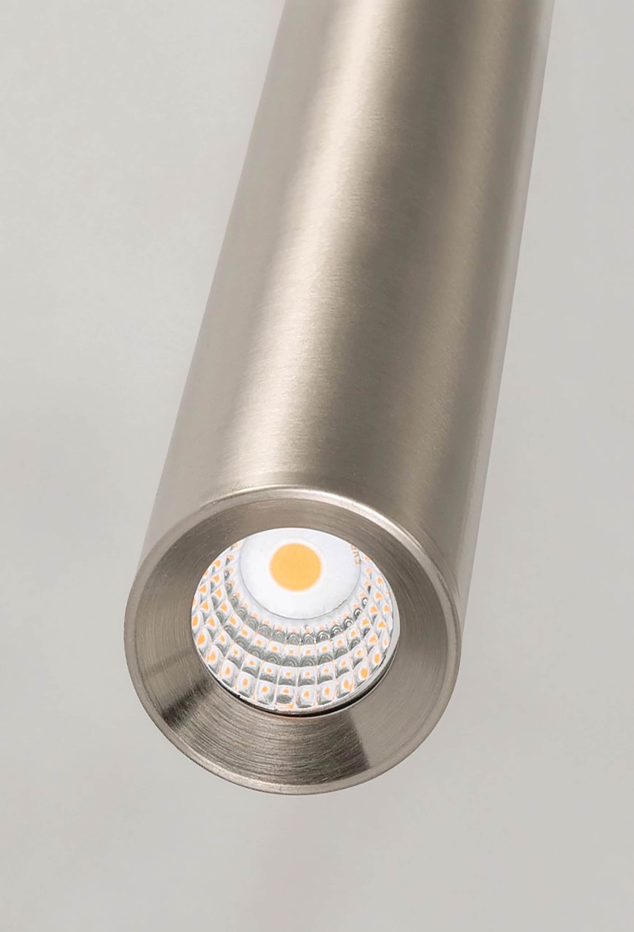 Eli 36" Satin Nickel Glass LED Linear Pendant Light