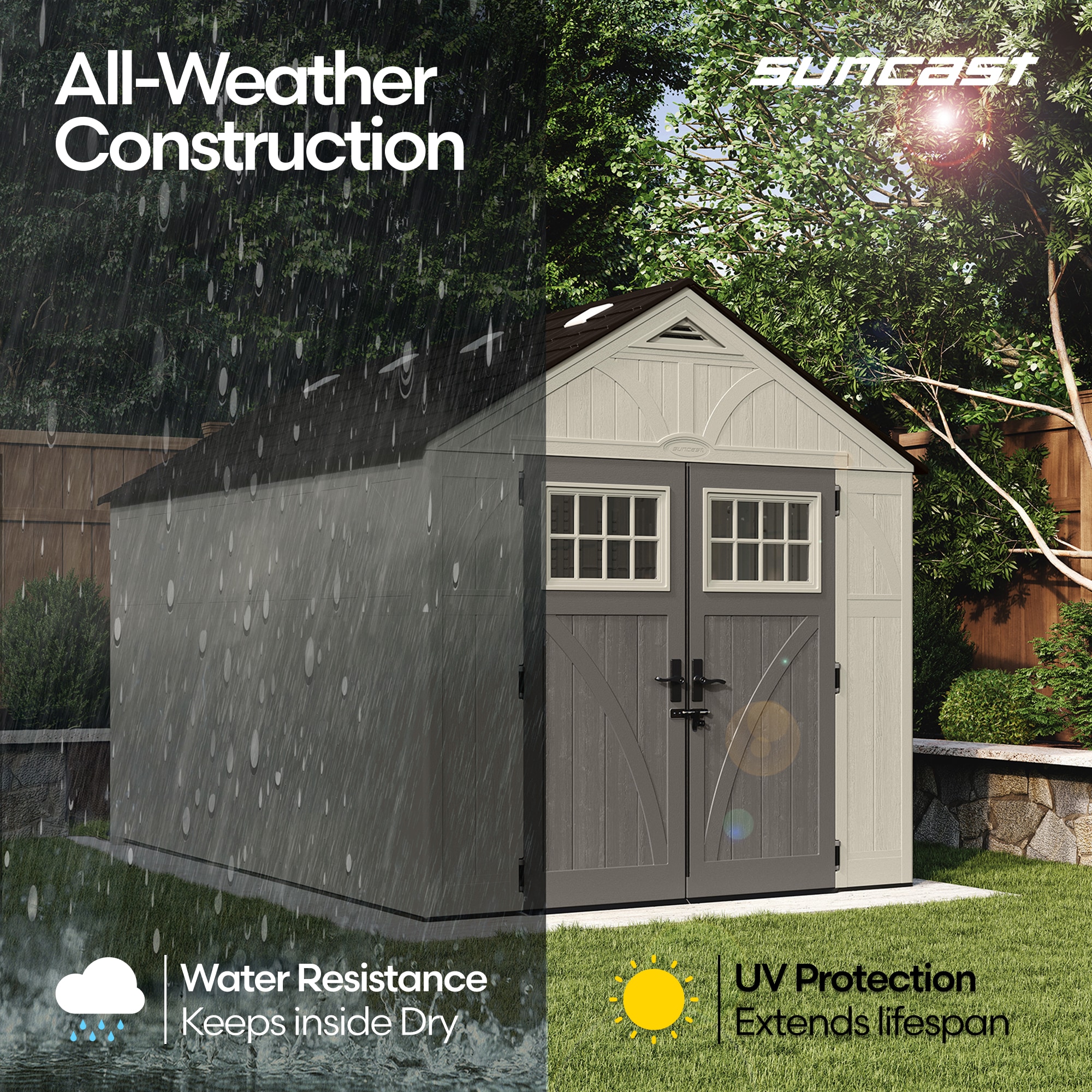 Suncast BMS8130 Vinyl-Resin-Storage-Buildings - View #7