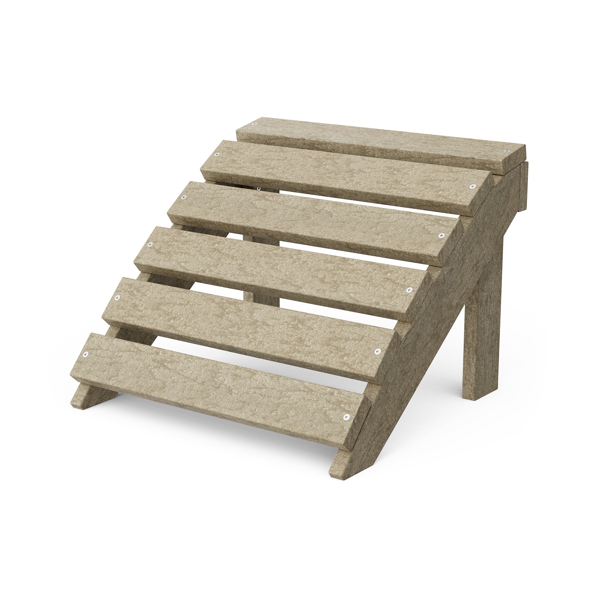 Wildridge LCC-216-WW Classic Weathered Wood HDPE Foot stool