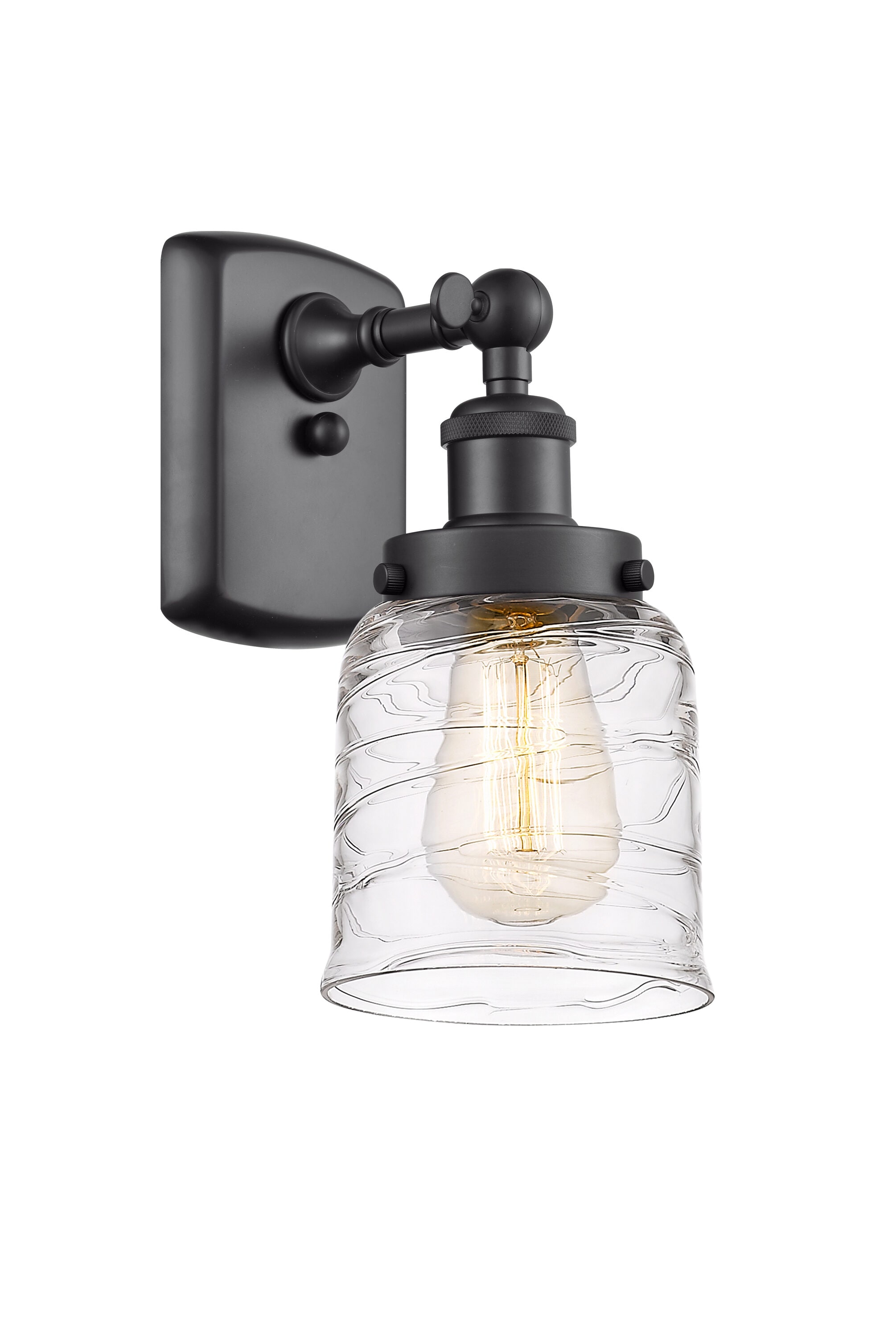 Ballston Urban Bell Black Dimmable Direct-Wired Sconce