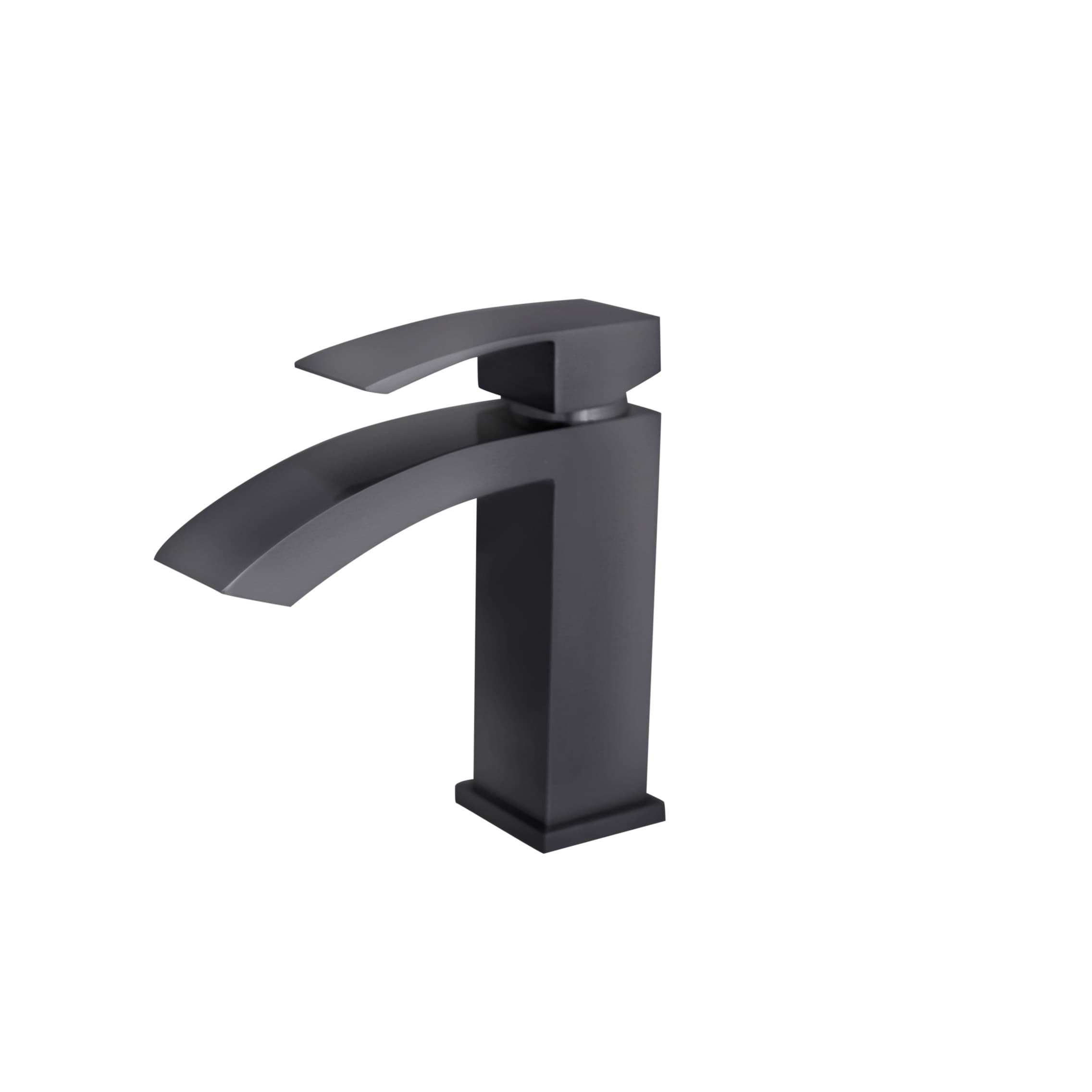 Stylish B-109N Sabana Matte Black Single hole 1-handle Mid-arc Commercial/Residential Handle Bathroom Sink Faucet