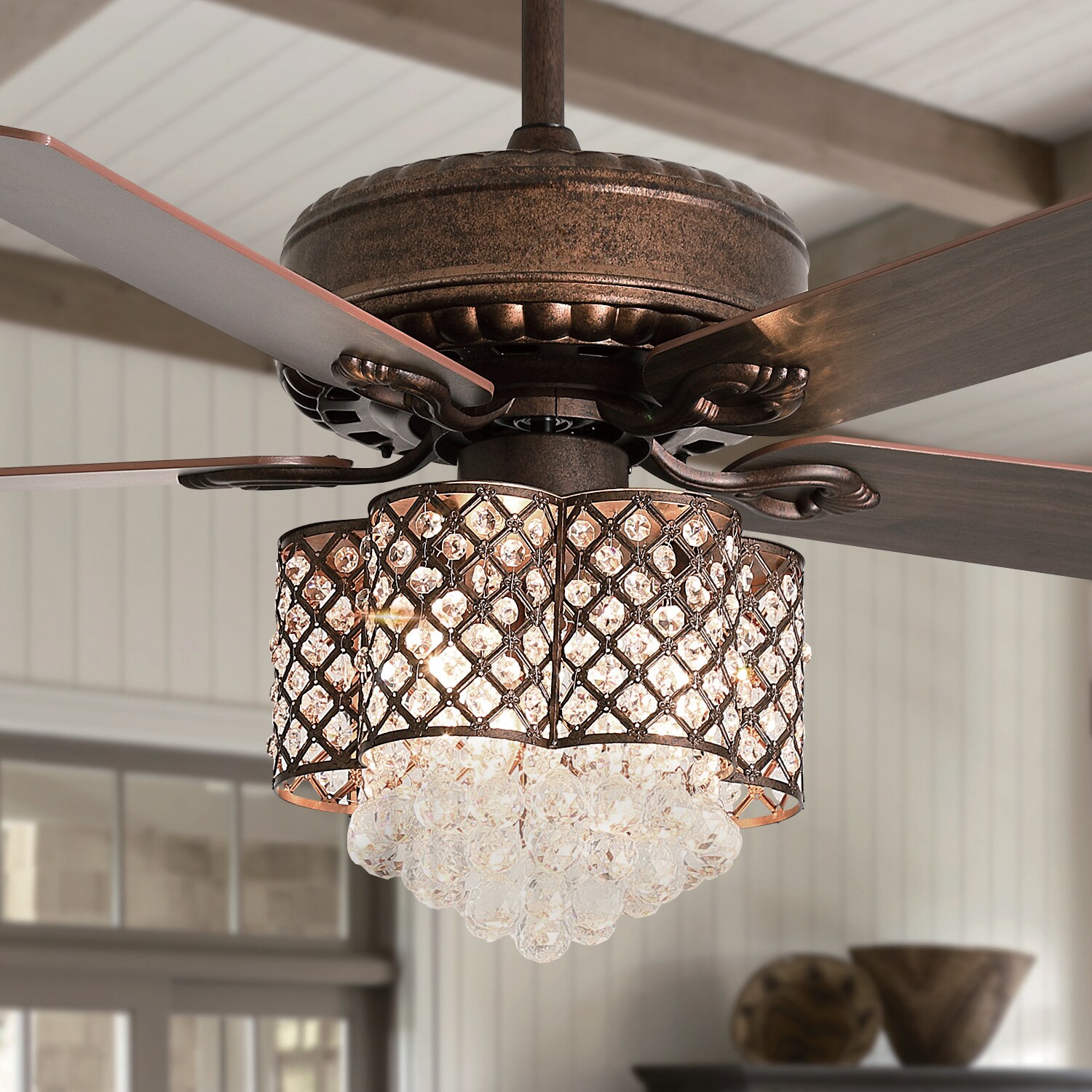 rustic glam ceiling fan