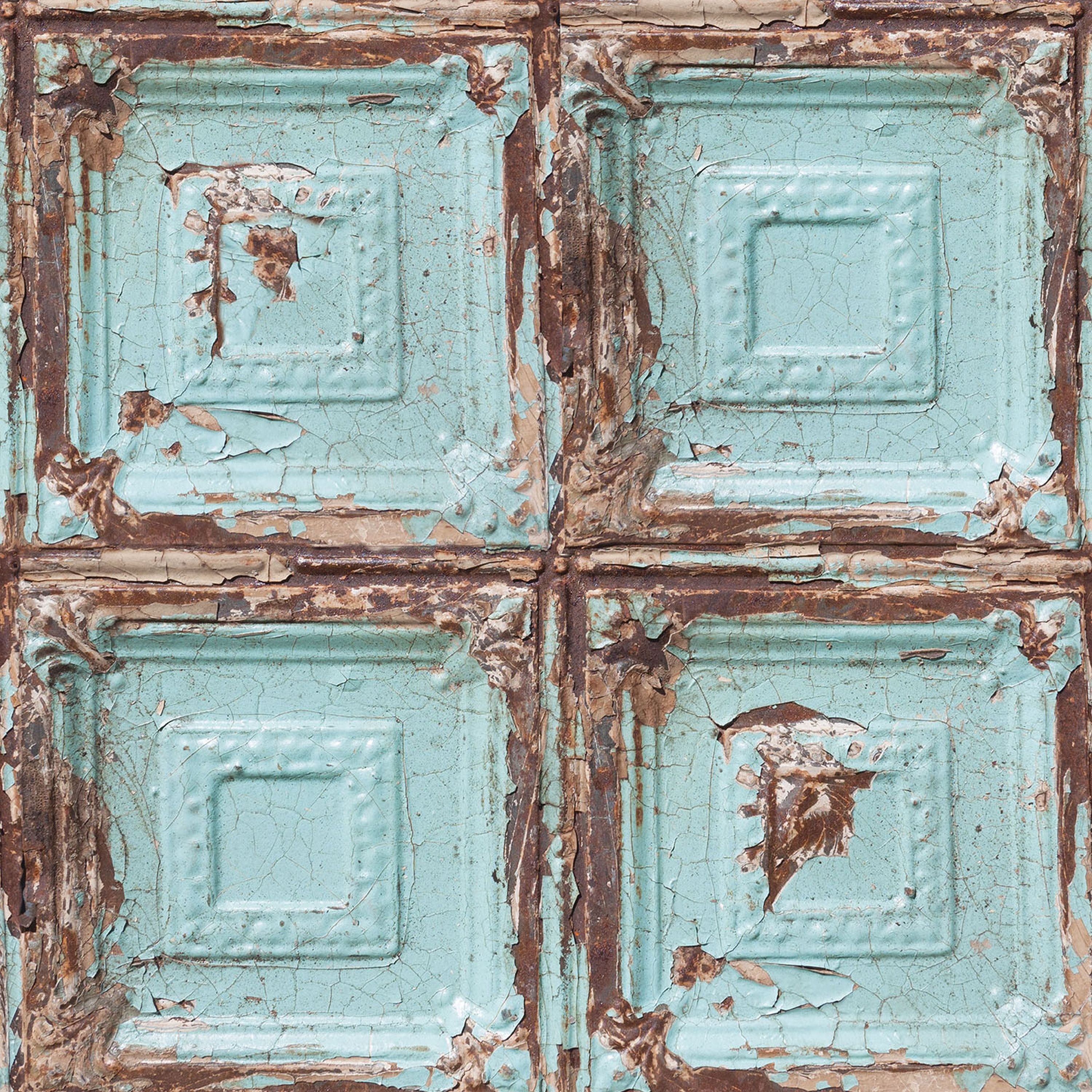 Graham & Brown 104949 Strata 56.0-Sq. Feet Blue Vinyl Textured Wood Unpasted Wallpaper