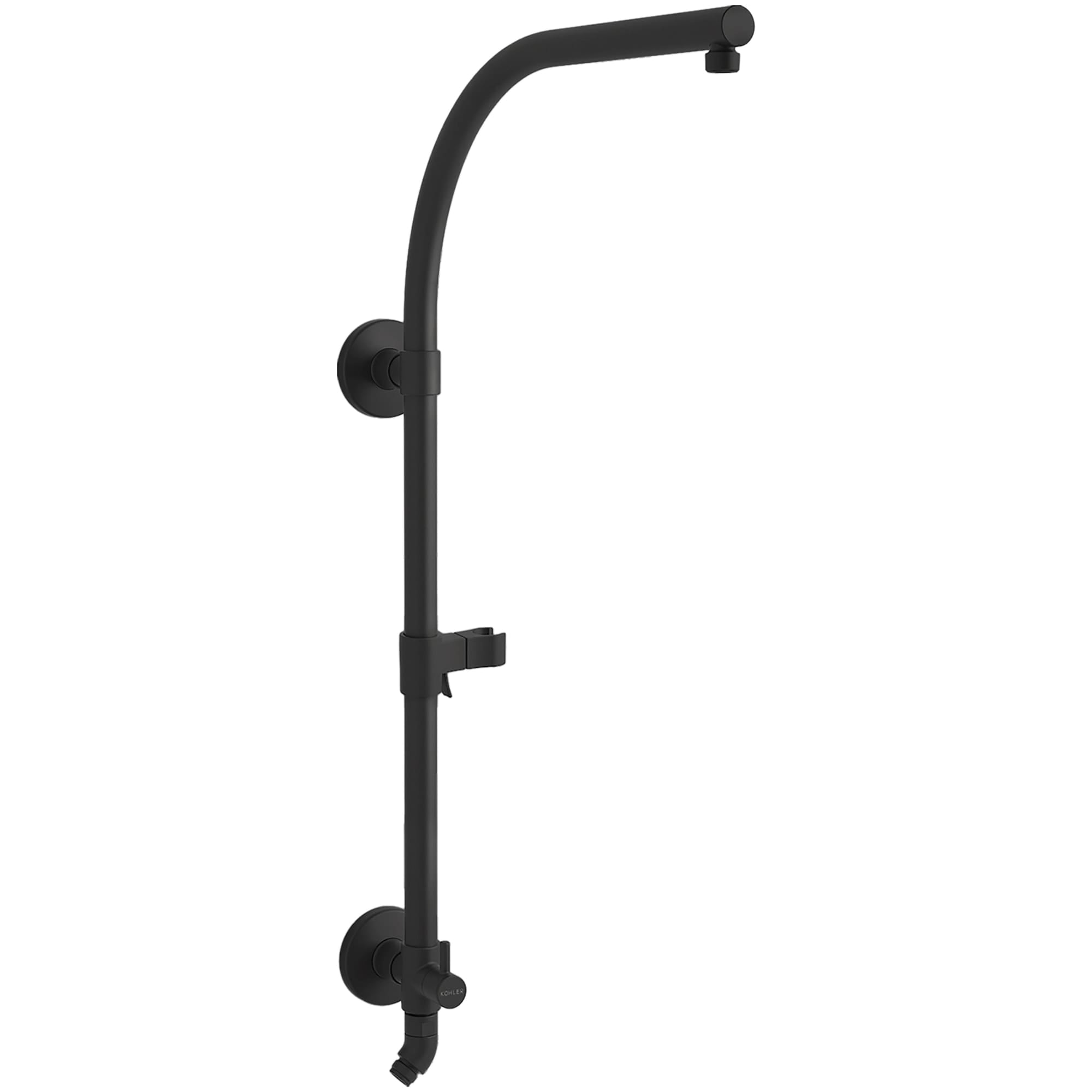 KOHLER K-45211-BL Matte Black 17.94-in Universal Shower Shower arm with diverter 0.5-in -ID