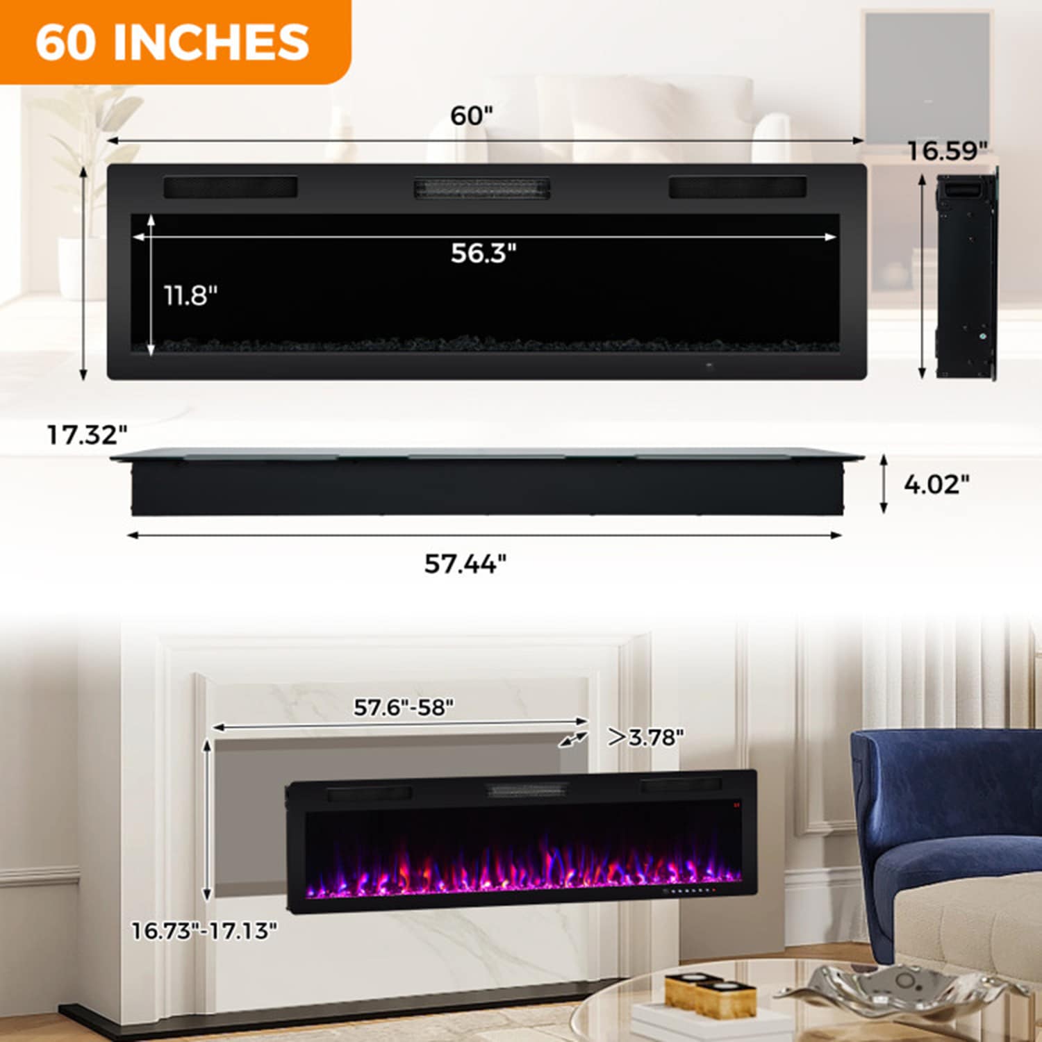Mondawe MO-FP10165 Electric-Fireplaces - View #10