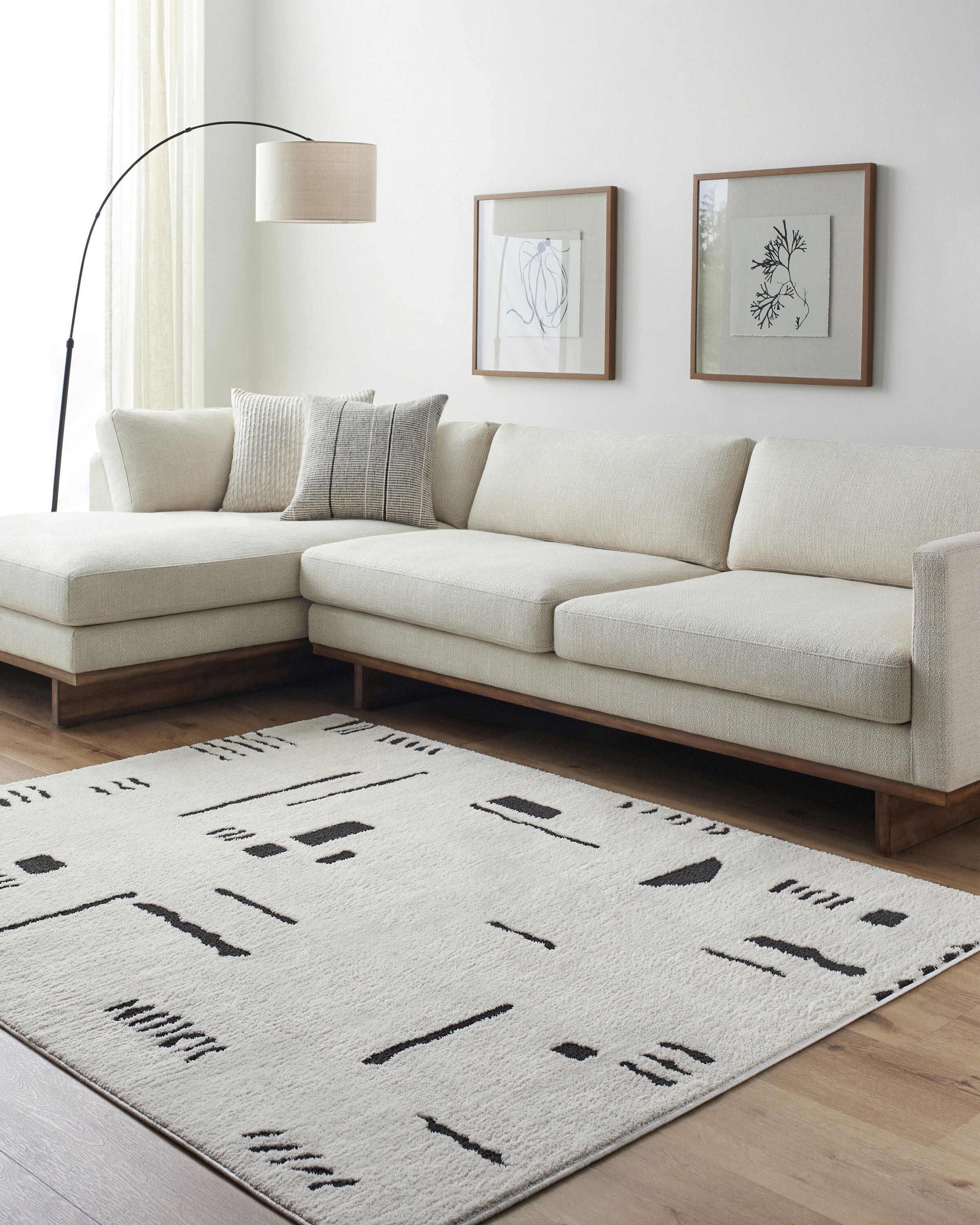 Livabliss FEU2333-537 Freud 5 x 7 (ft) Polyester Black Rectangular Indoor Geometric Global Area rug