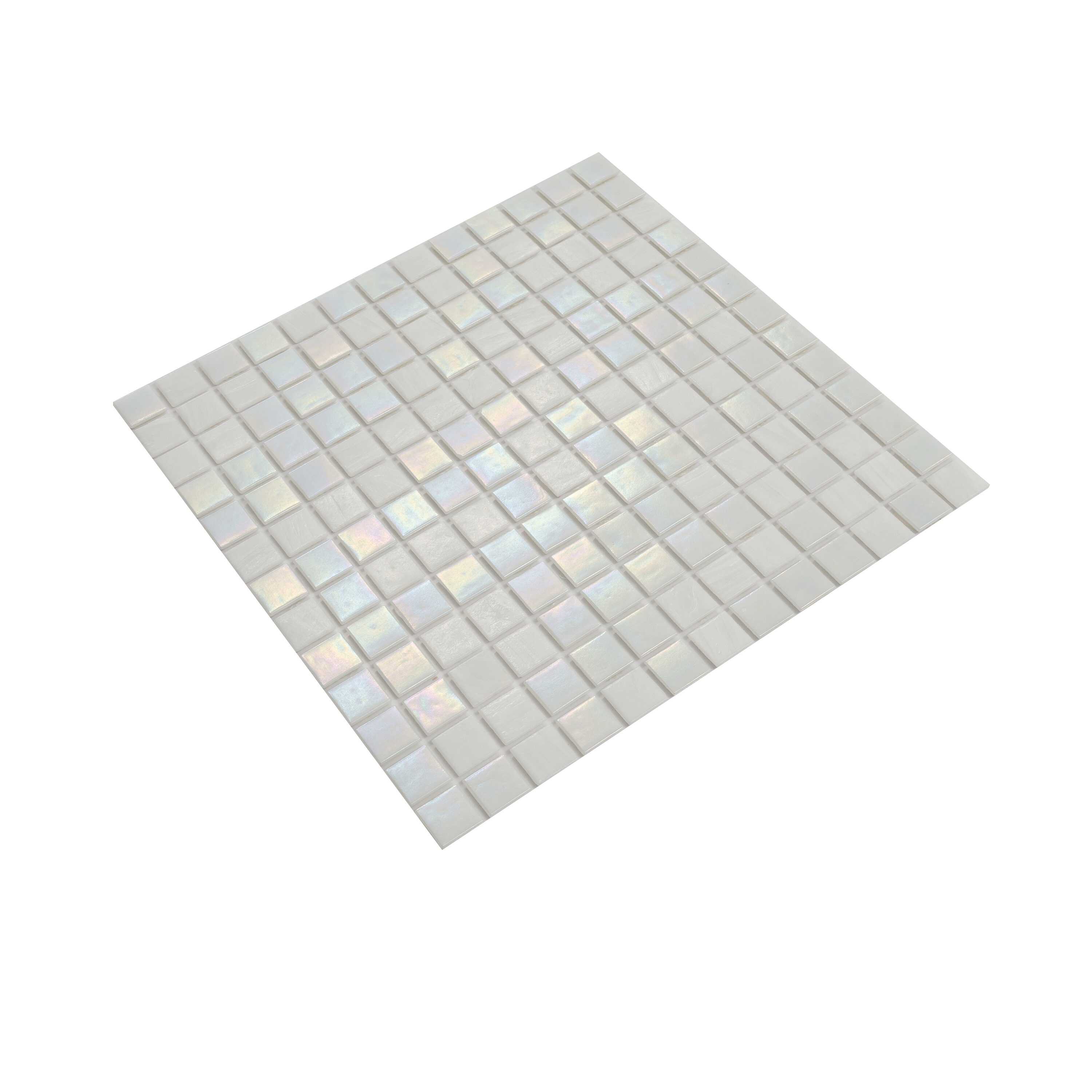 12" x 12" Glossy White Glass Mosaic Tile