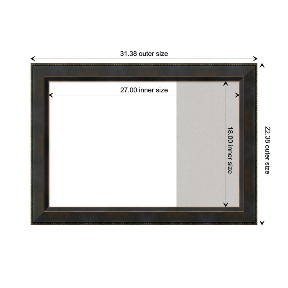 Amanti Art 31.38-in W x 22.38-in H Magnetic Dry Erase and Bulletin ...