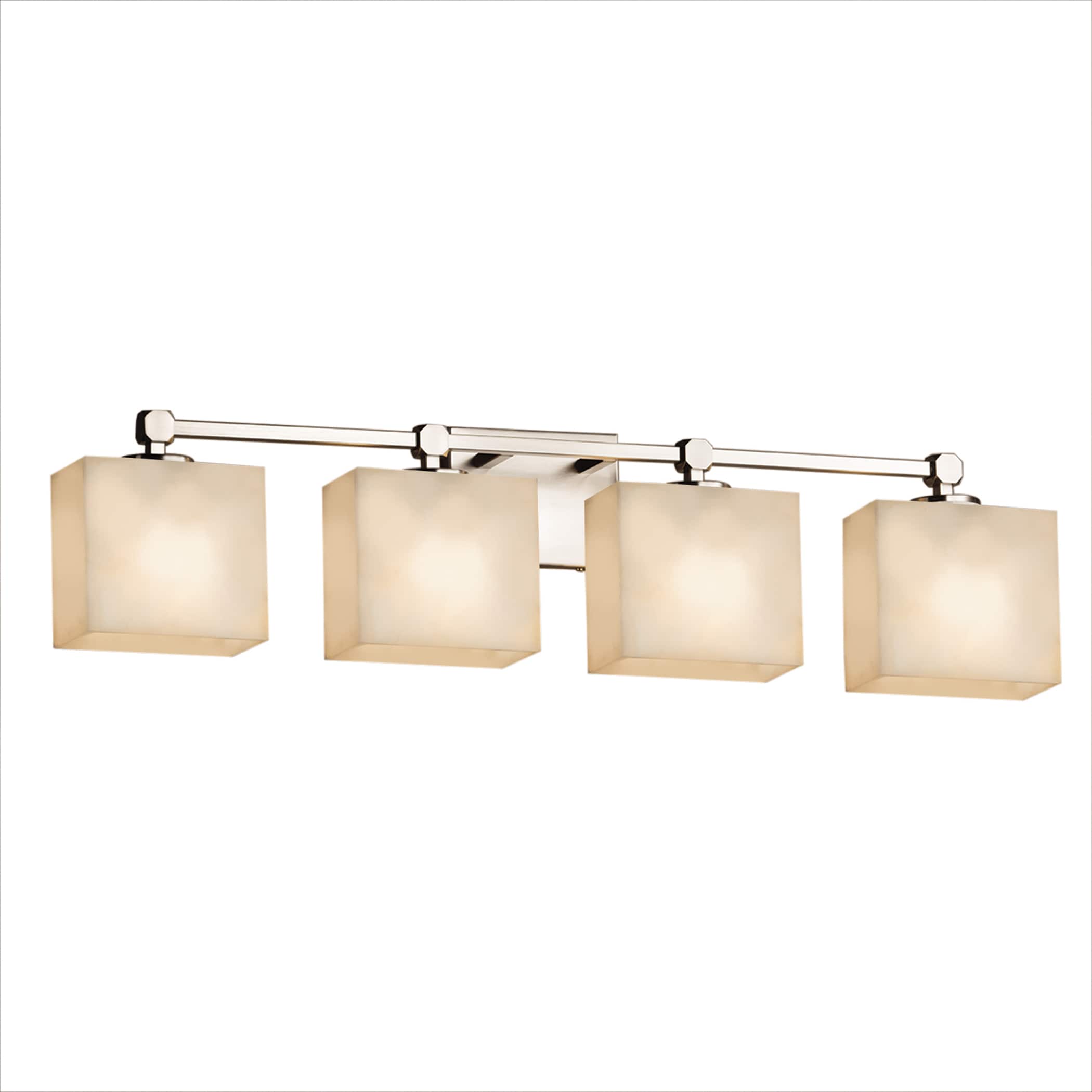 Justice Design Group CLD-8424-55-NC-LED4 Clouds 32.5-in 4-Light Brushed Nickel LED Modern/Contemporary Vanity Light