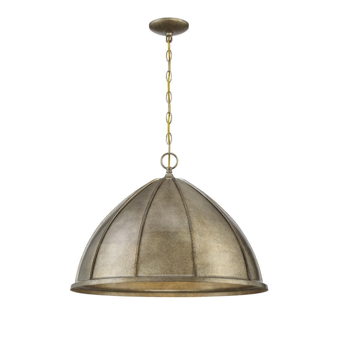  LW-SH638598 3-Light Chelsea Gold Transitional Dome Hanging Pendant Light